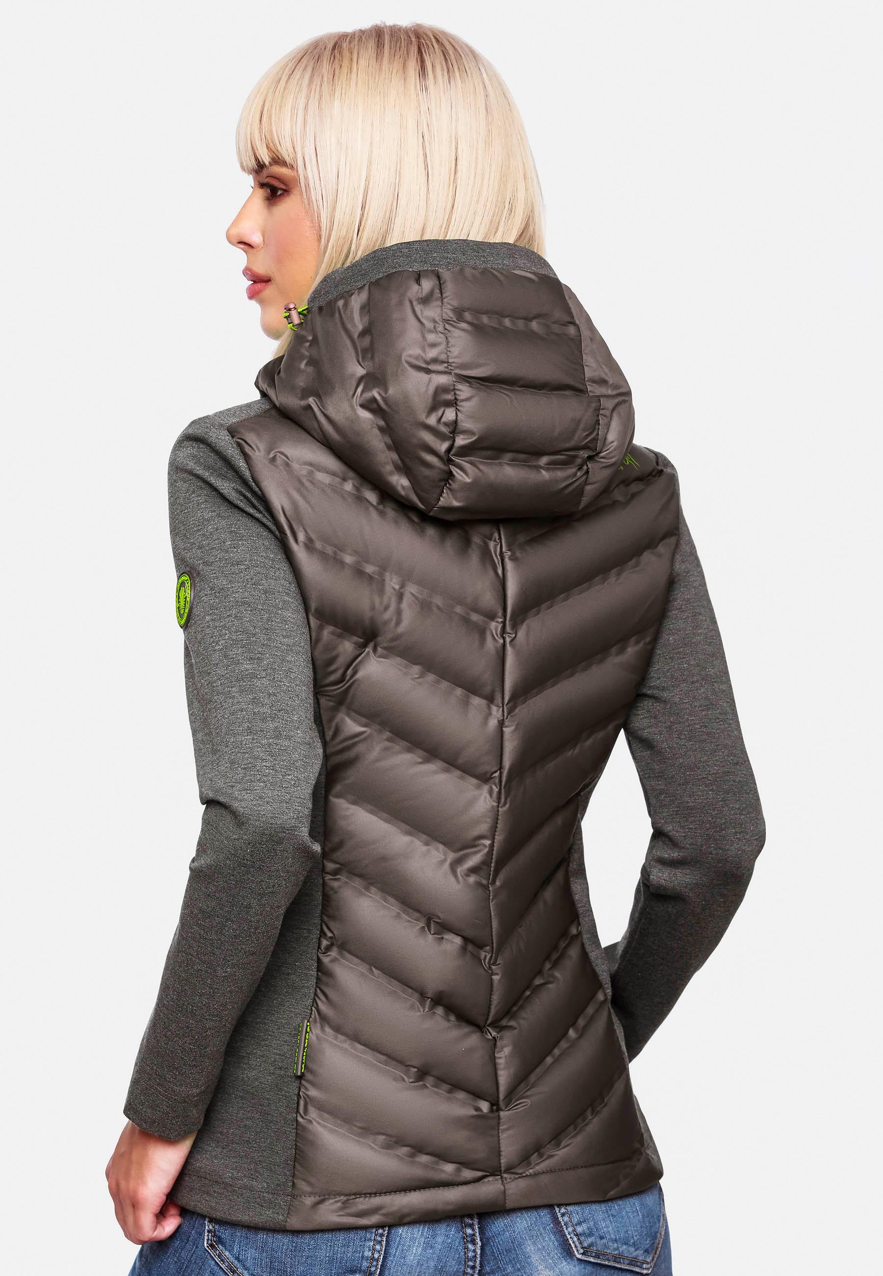 Leichte Steppjacke mit Kapuze "Nimm Mich Mit" Dark Grey