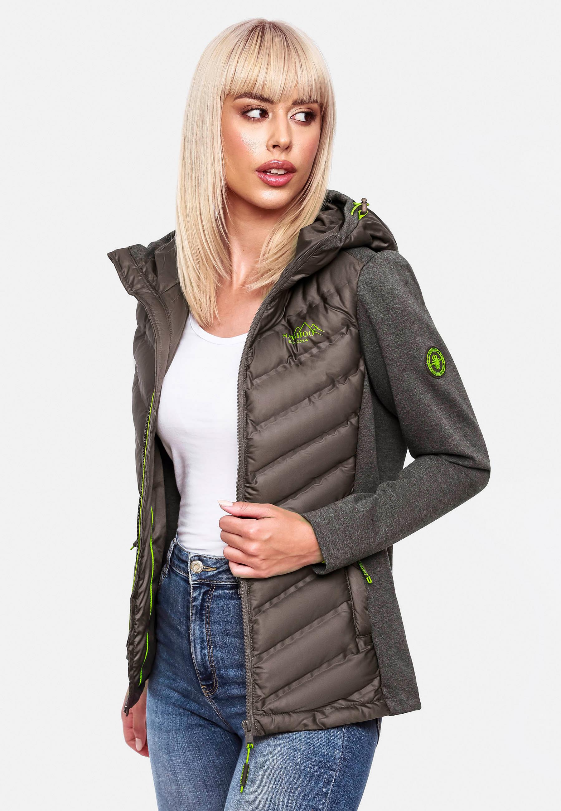 Leichte Steppjacke mit Kapuze "Nimm Mich Mit" Dark Grey