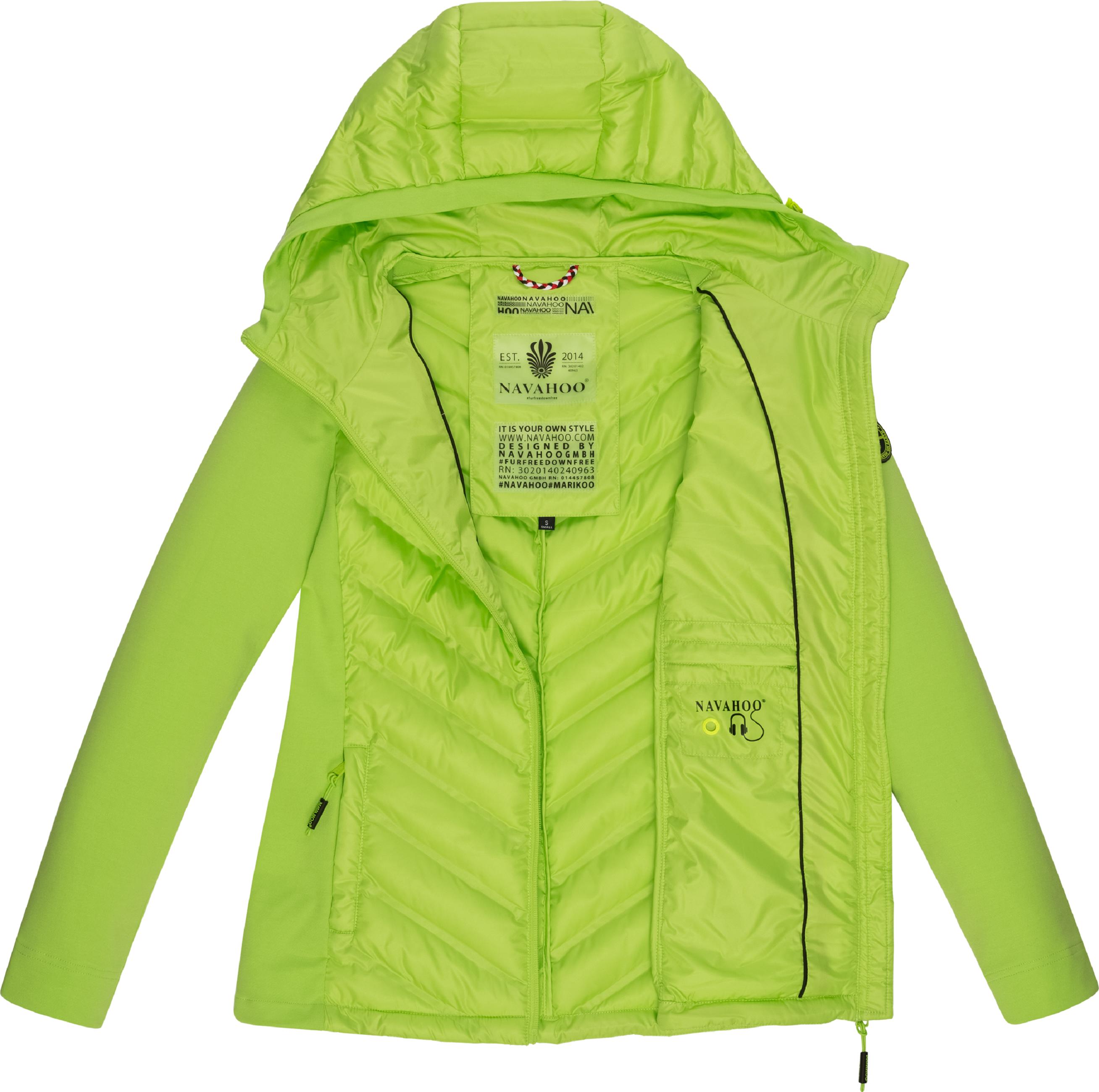 Leichte Steppjacke mit Kapuze "Nimm Mich Mit" Light Green