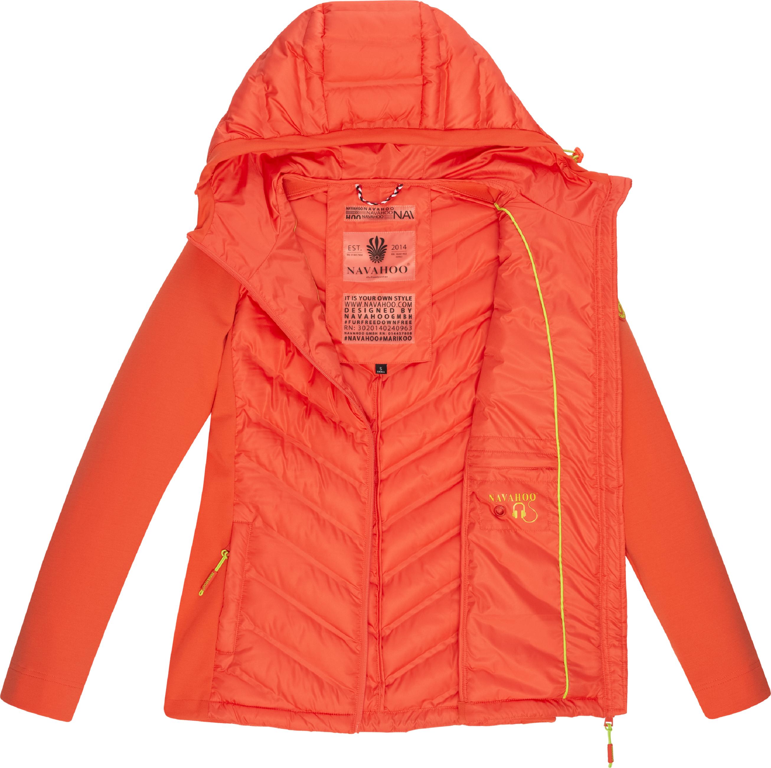 Leichte Steppjacke mit Kapuze "Nimm Mich Mit" Peach Coral