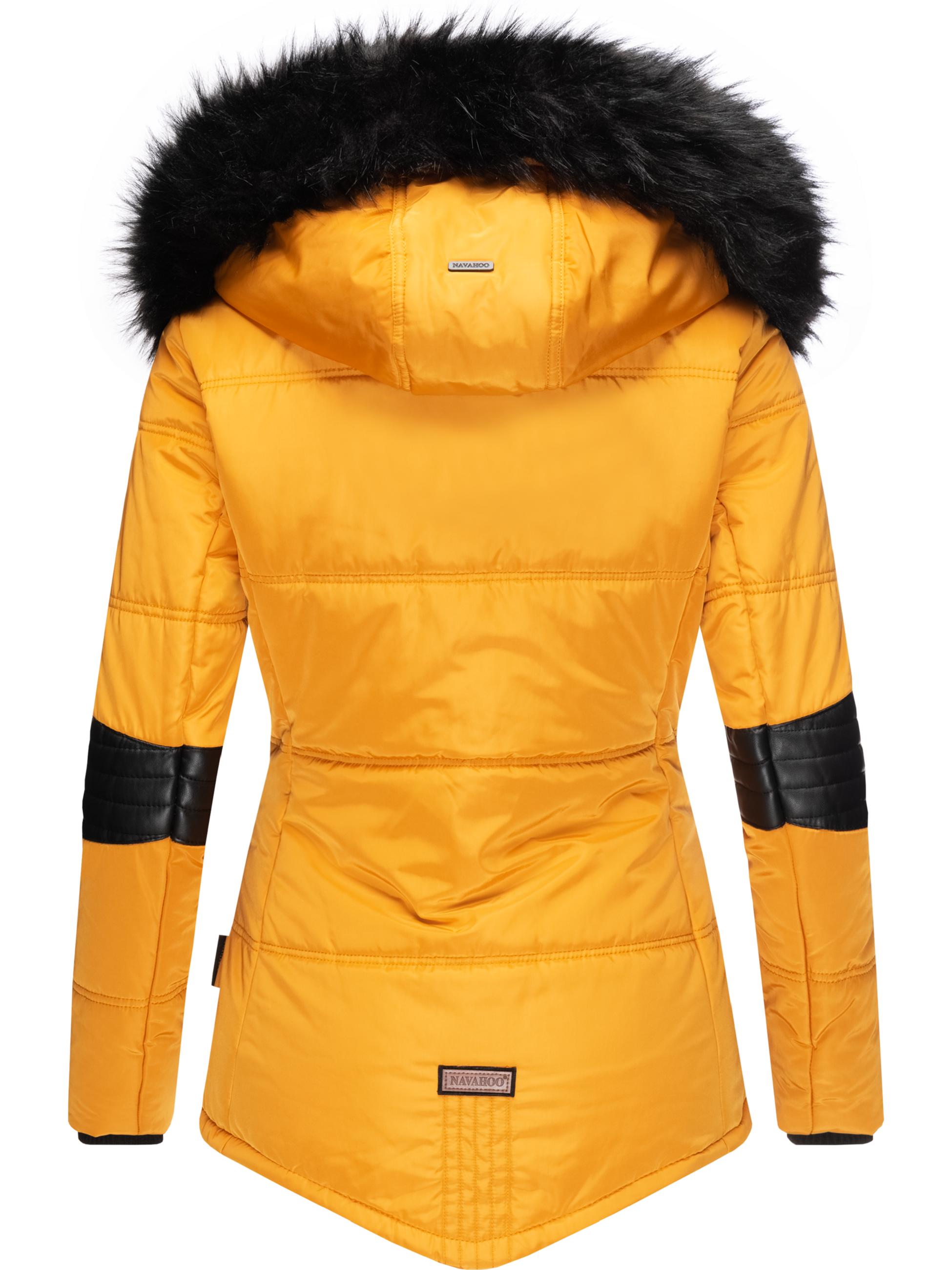 Winter Kurzmantel mit Kapuze "Nirvana" Yellow