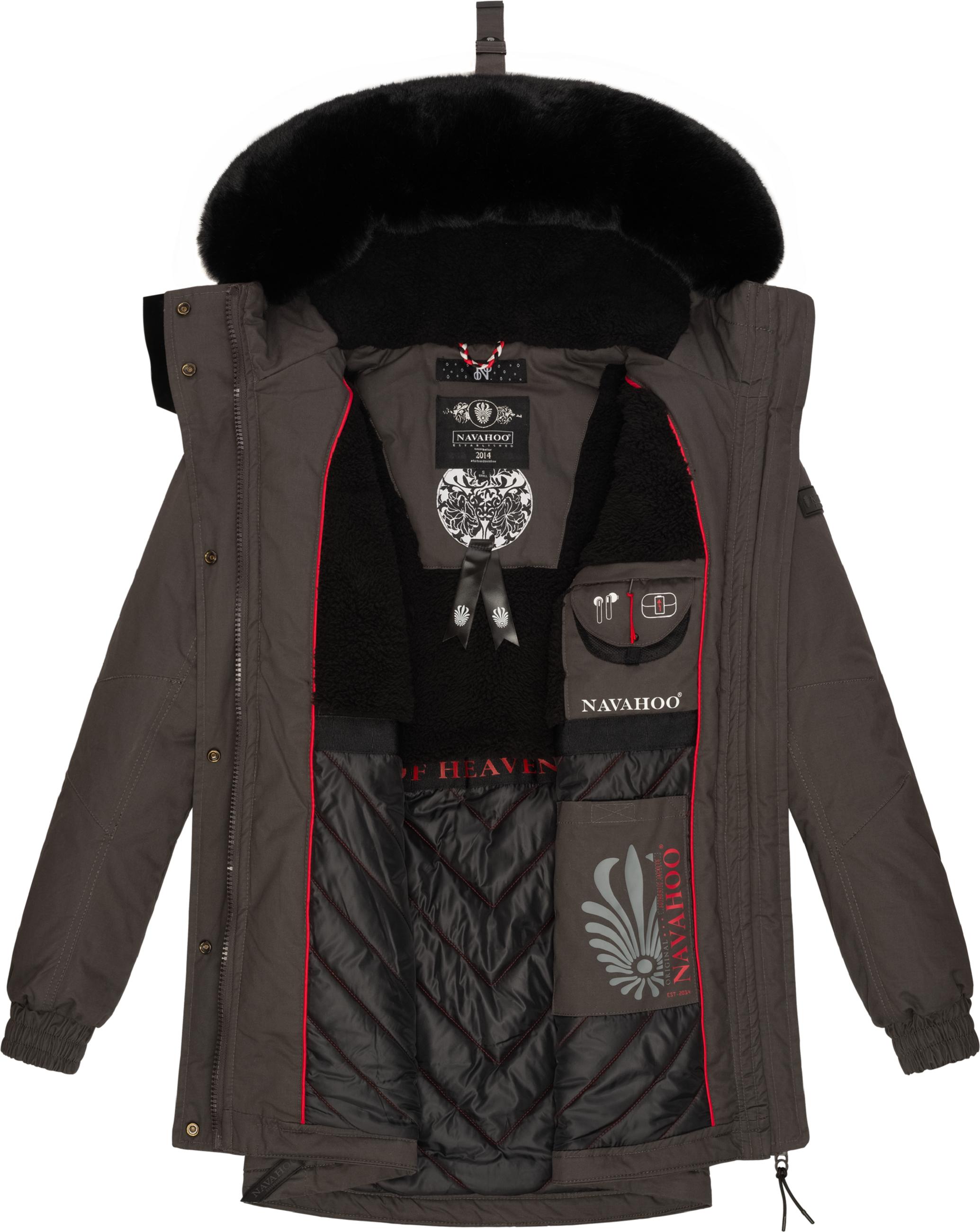 Winterparka mit Kapuze "Olessaa" Anthracite