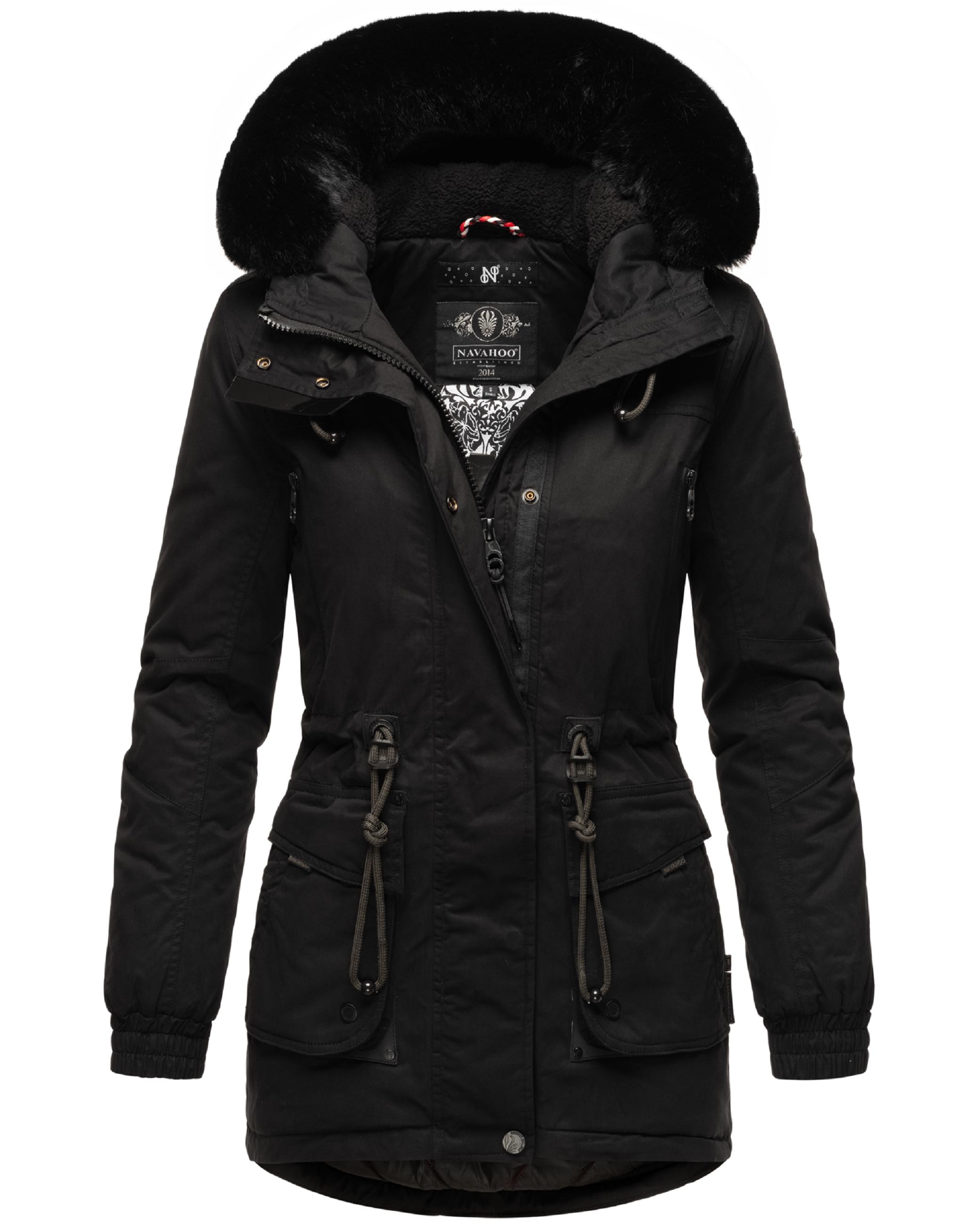 Winterparka mit Kapuze "Olessaa" Black