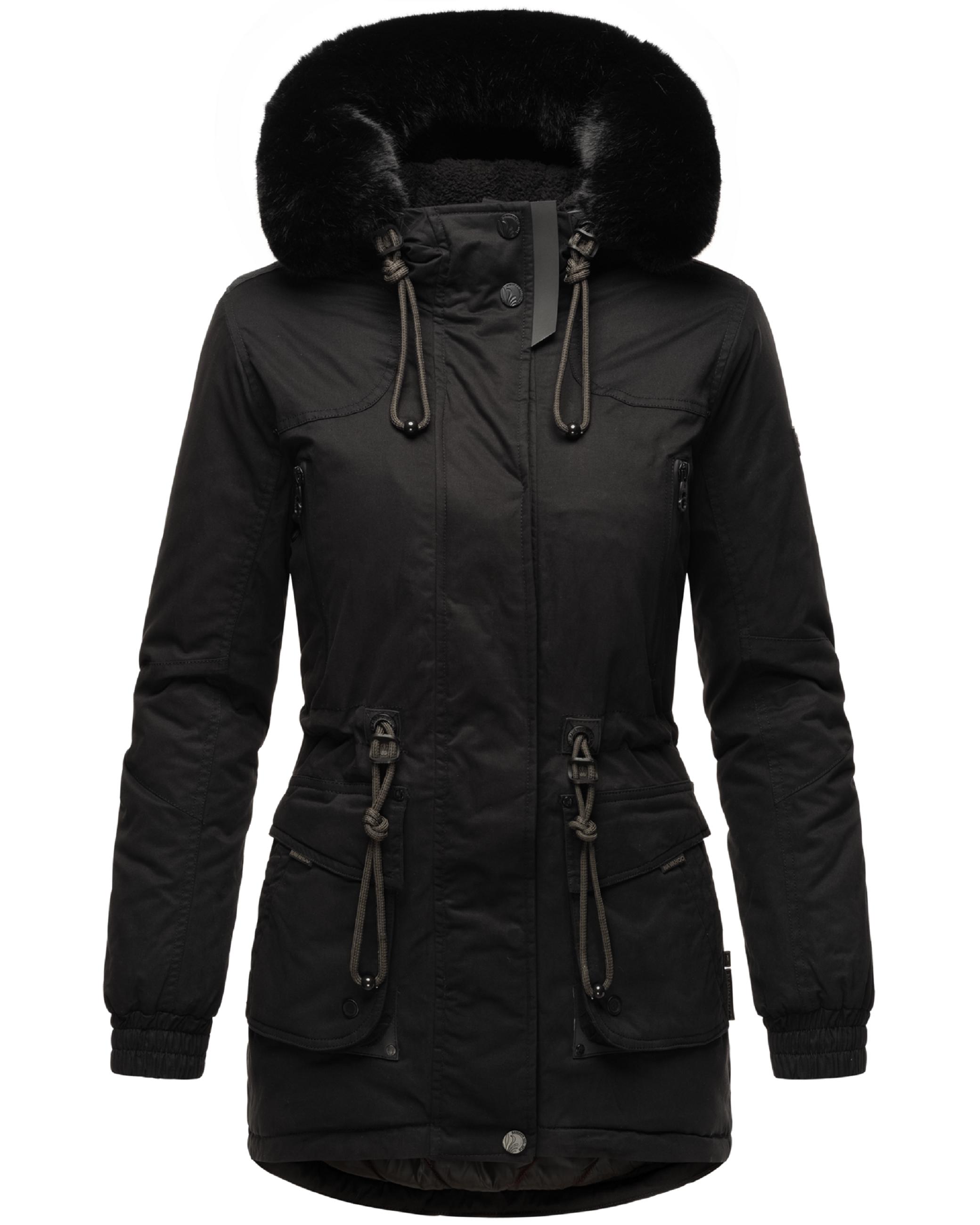 Winterparka mit Kapuze "Olessaa" Black