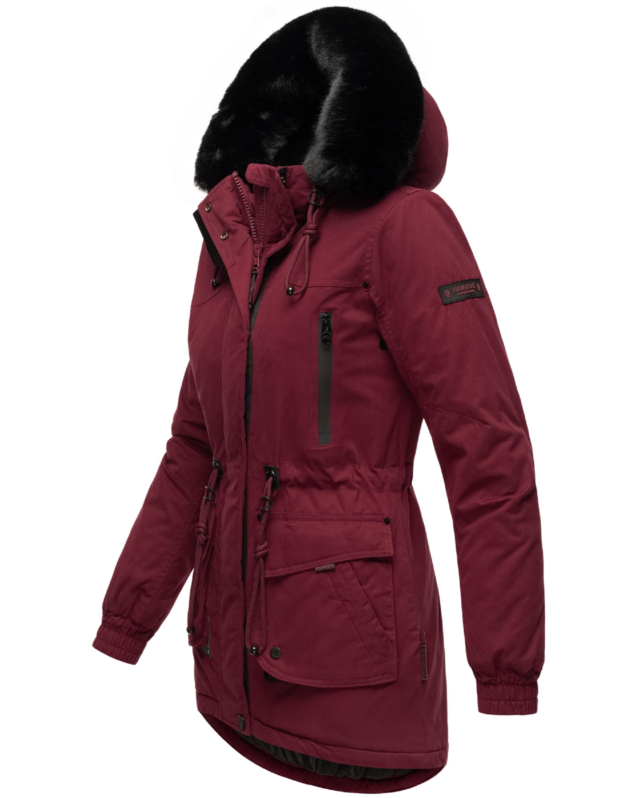 Winterparka mit Kapuze "Olessaa" Bordeaux