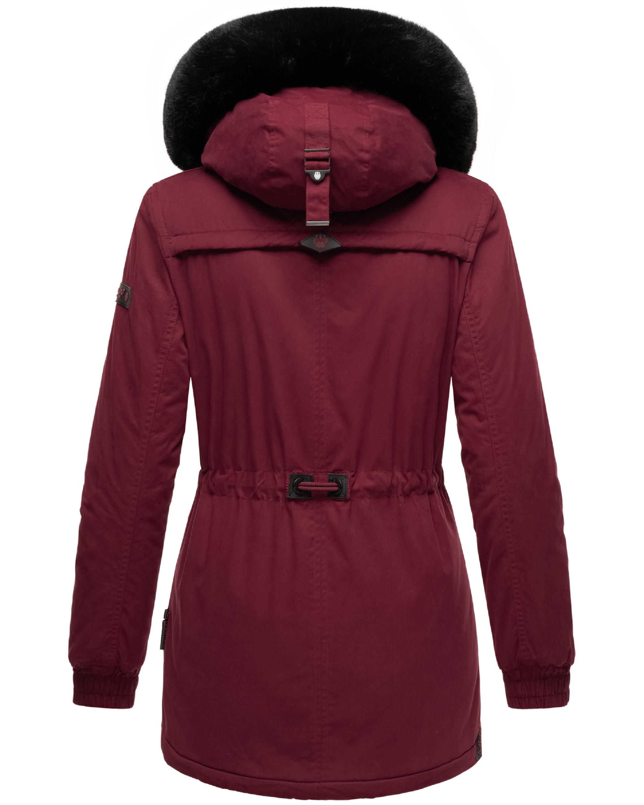 Winterparka mit Kapuze "Olessaa" Bordeaux