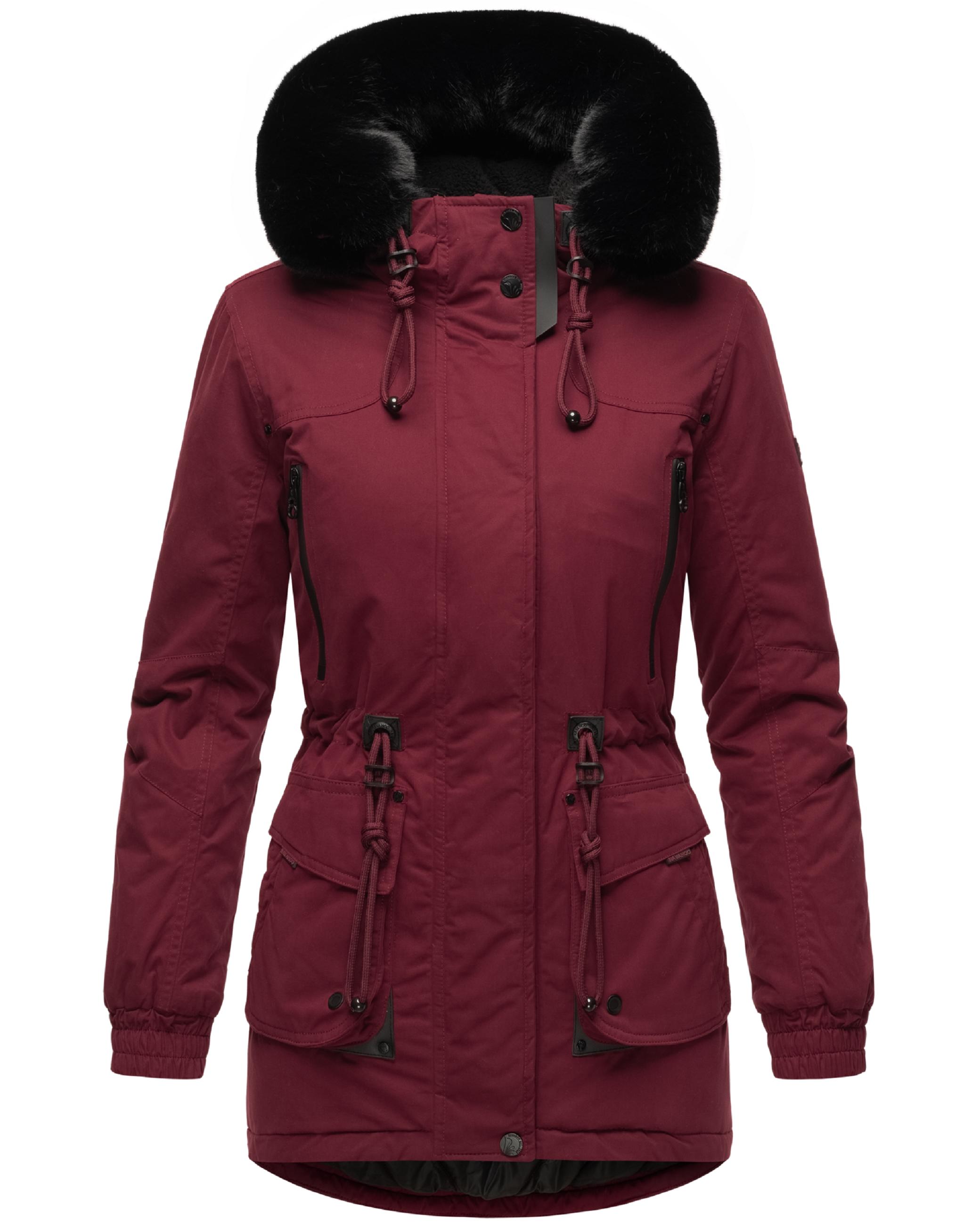 Winterparka mit Kapuze "Olessaa" Bordeaux