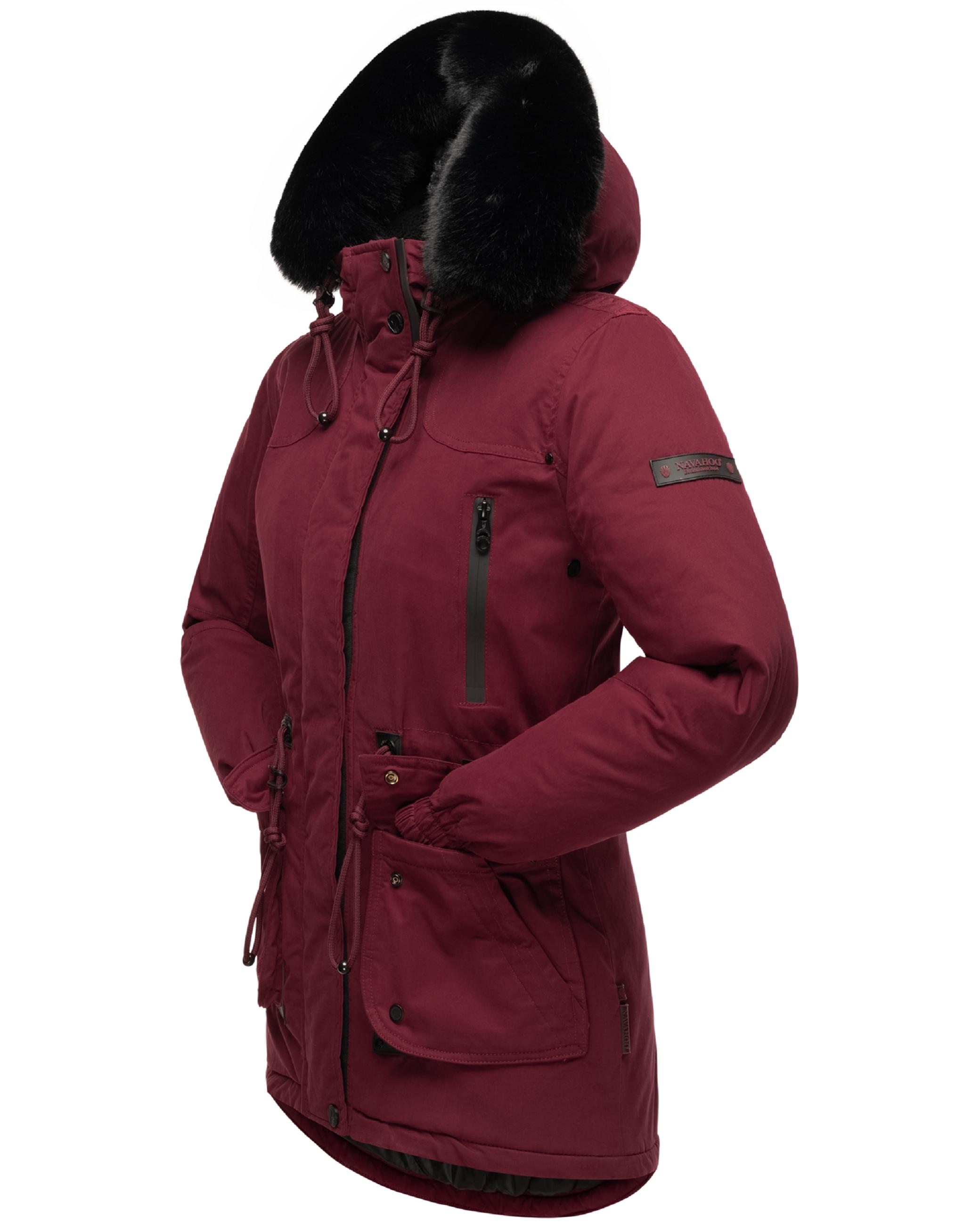 Winterparka mit Kapuze "Olessaa" Bordeaux