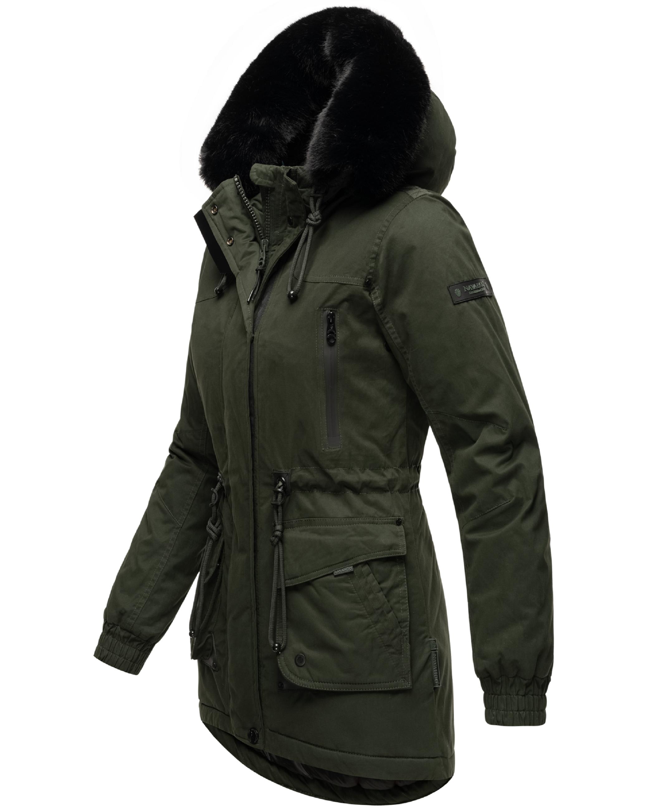 Winterparka mit Kapuze "Olessaa" Olive