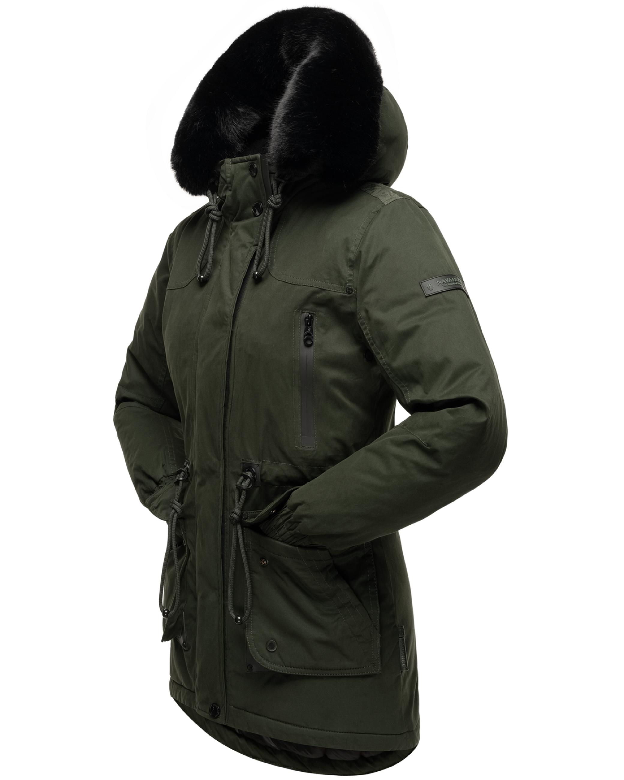 Winterparka mit Kapuze "Olessaa" Olive