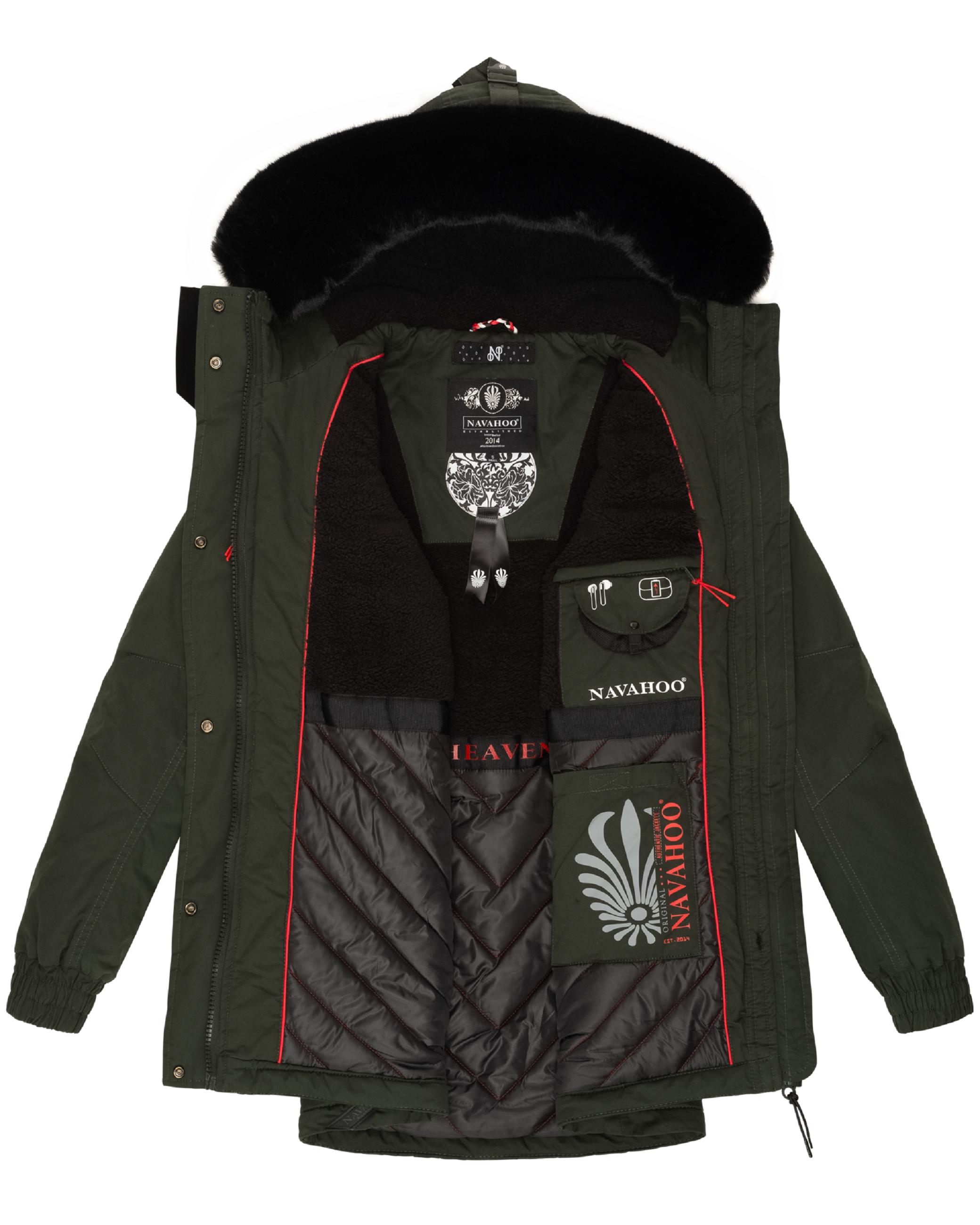 Winterparka mit Kapuze "Olessaa" Olive