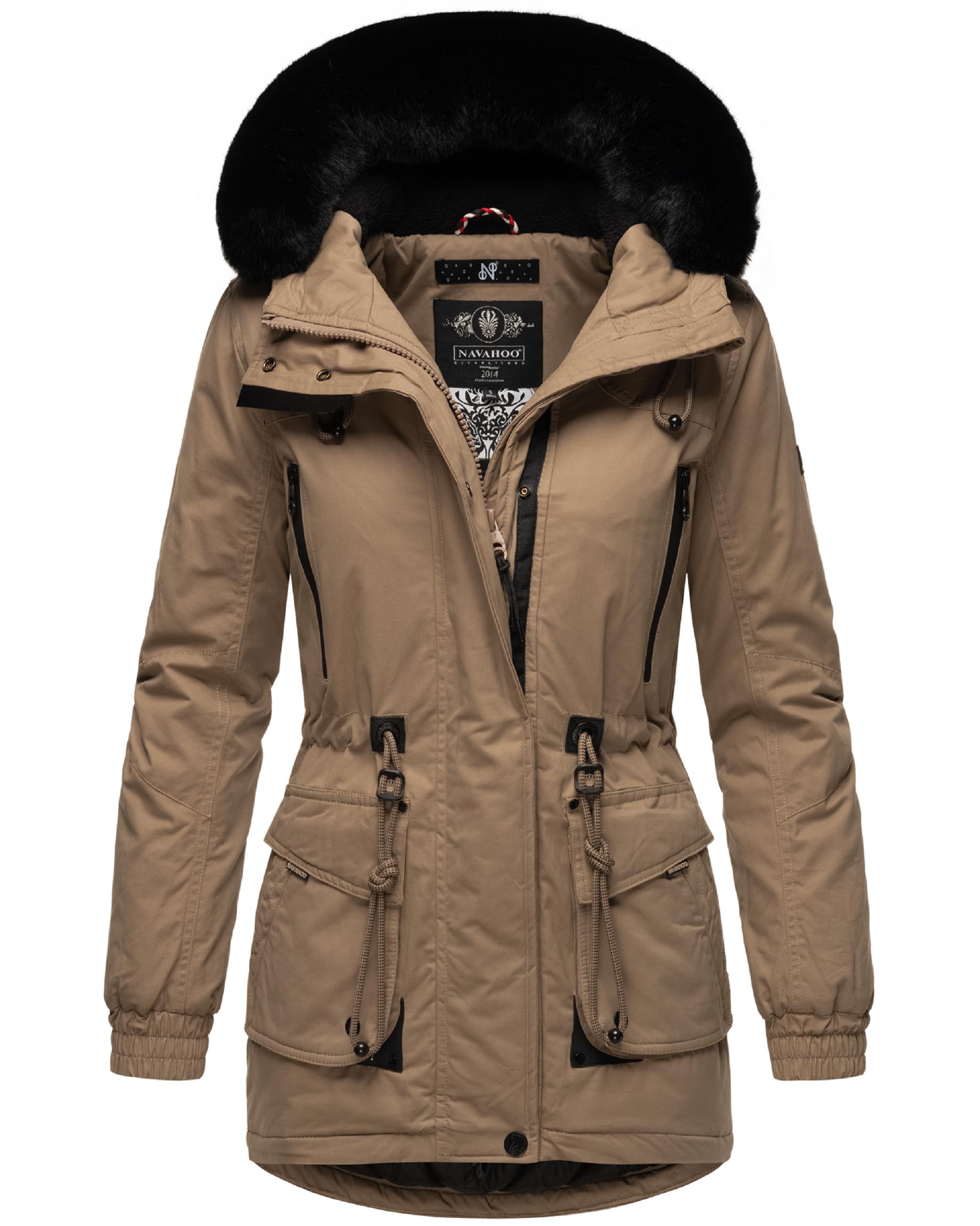 Winterparka mit Kapuze "Olessaa" Taupe