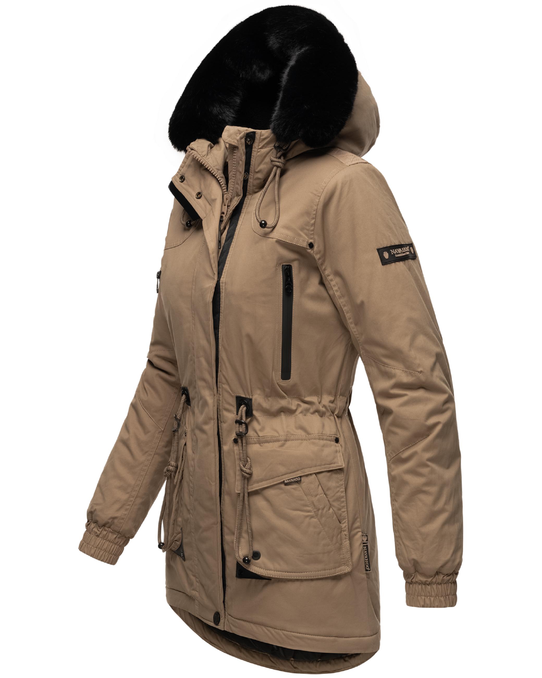 Winterparka mit Kapuze "Olessaa" Taupe