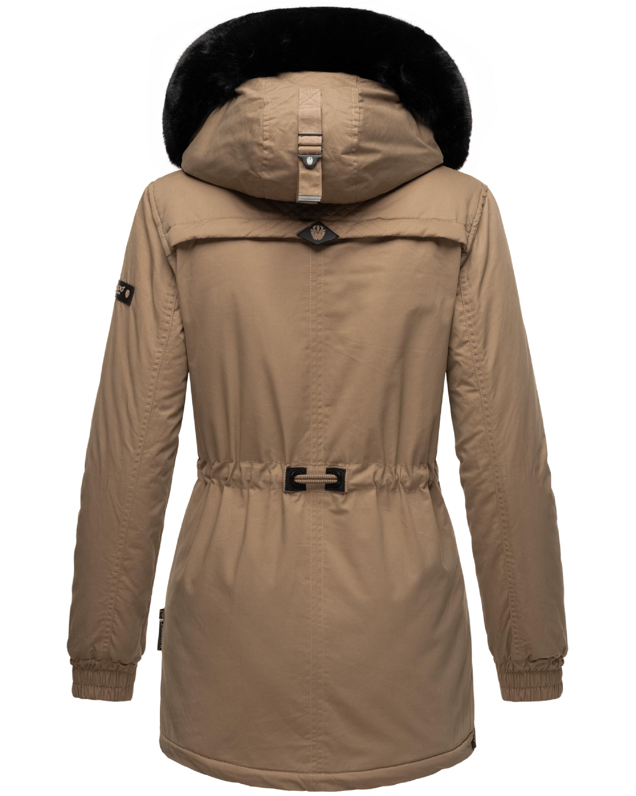 Winterparka mit Kapuze "Olessaa" Taupe