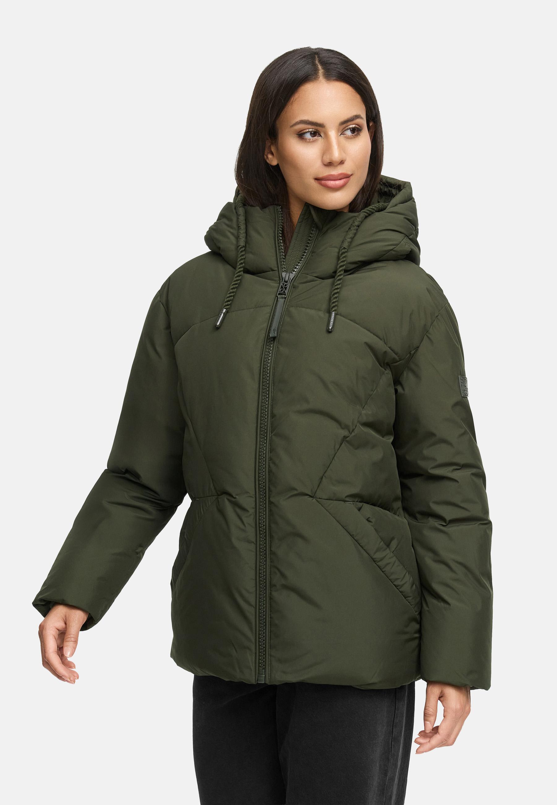 Winterjacke mit Kapuze "Pastellzauber 14" Dark Olive