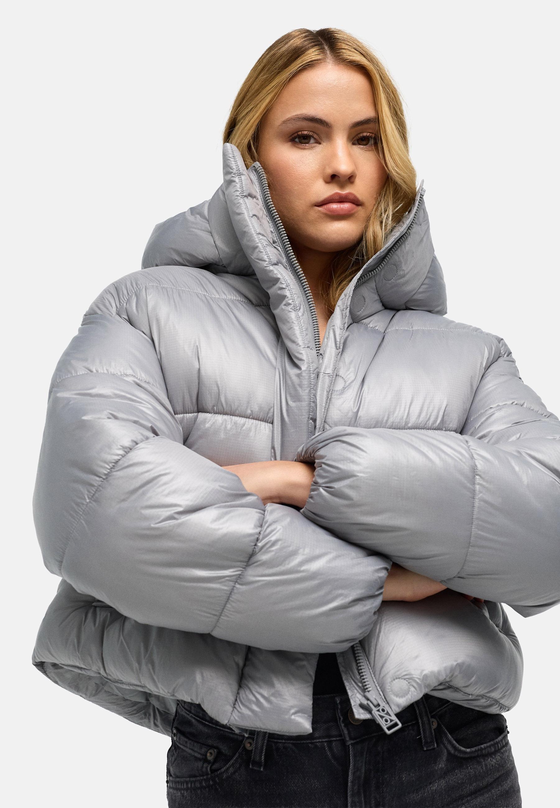 Warme Steppjacke in Ripstop-Optik "Polar-Unit 14" Grey