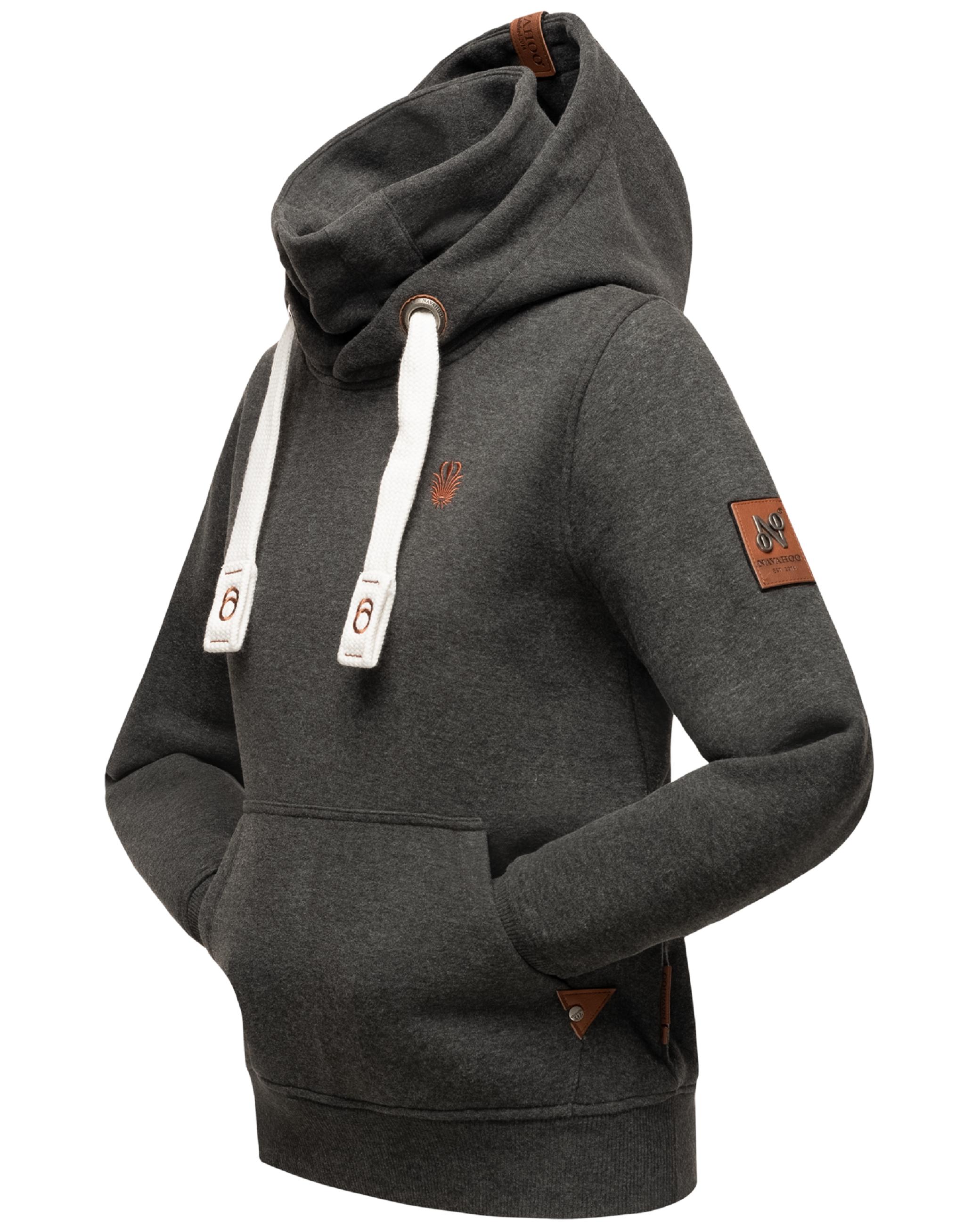 Weicher Hoodie "Raniaa" Dark Grey Melange