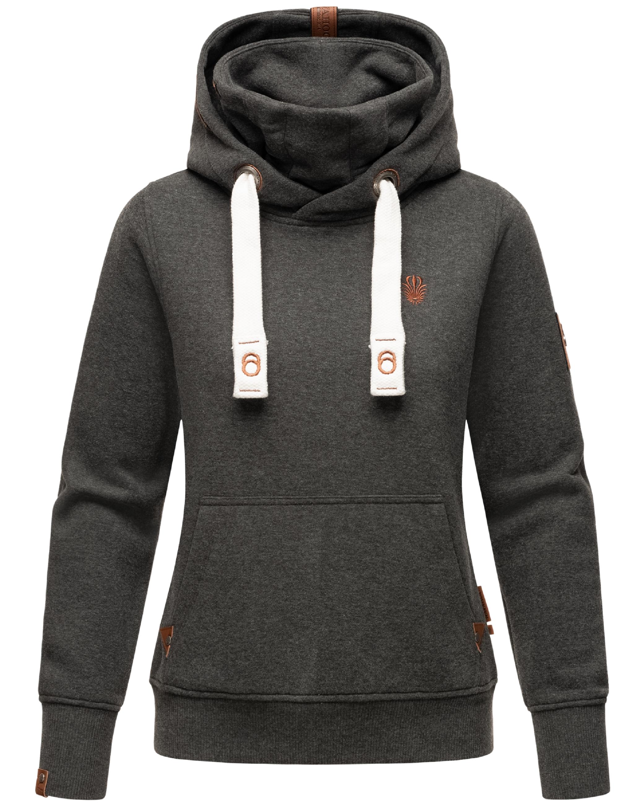 Weicher Hoodie "Raniaa" Dark Grey Melange