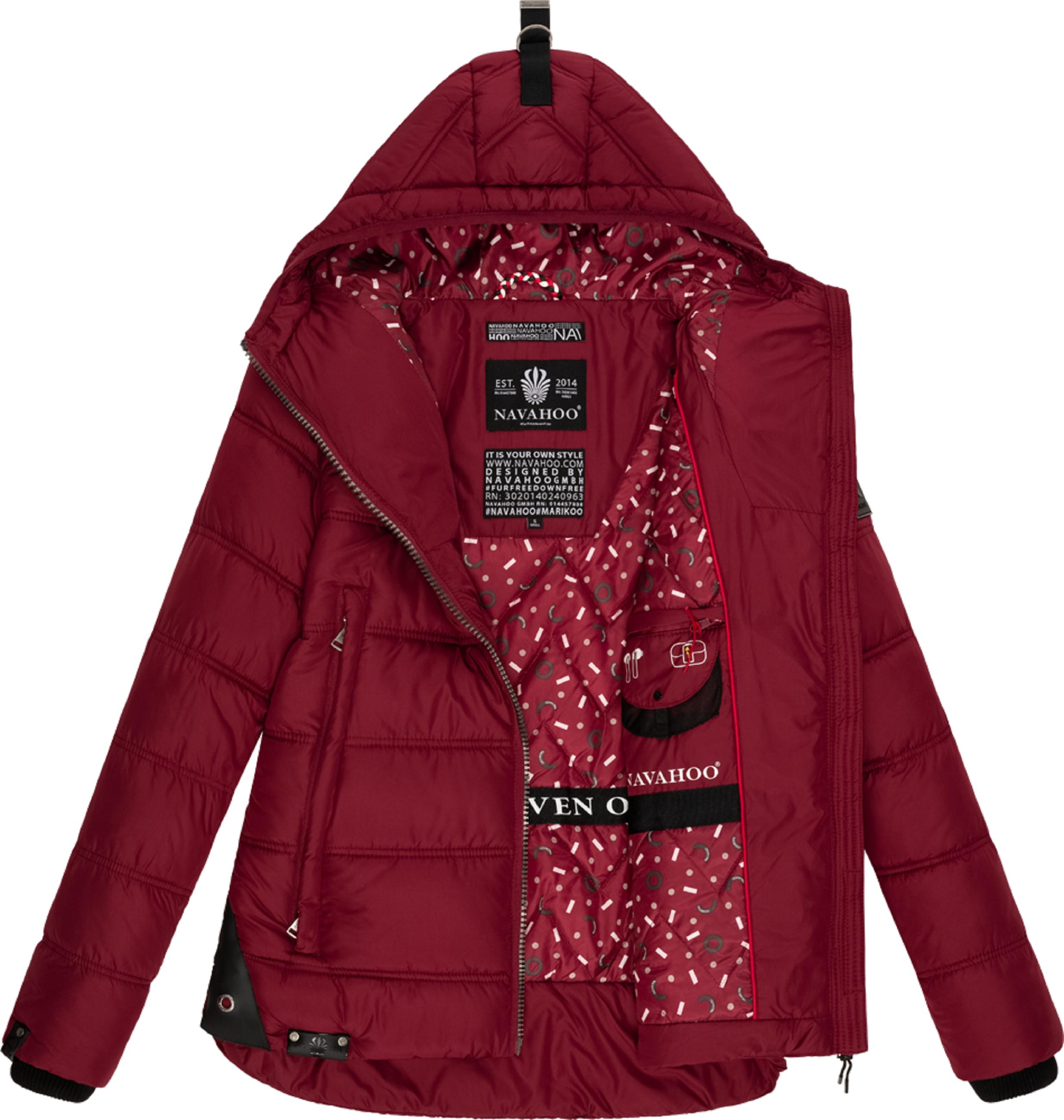 Winter Steppjacke mit Kapuze "Renesmee" Bordeaux