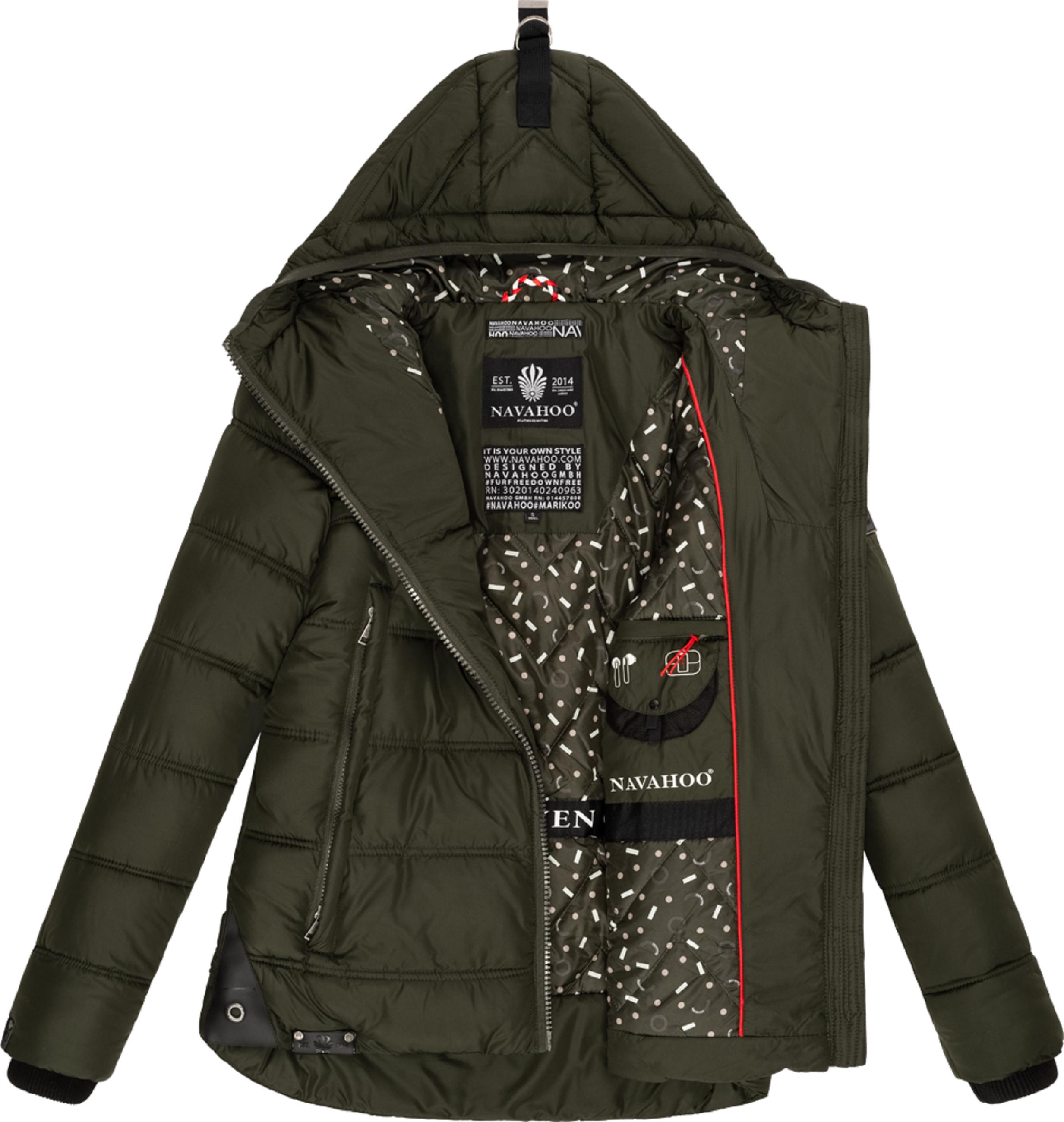 Winter Steppjacke mit Kapuze "Renesmee" Olive