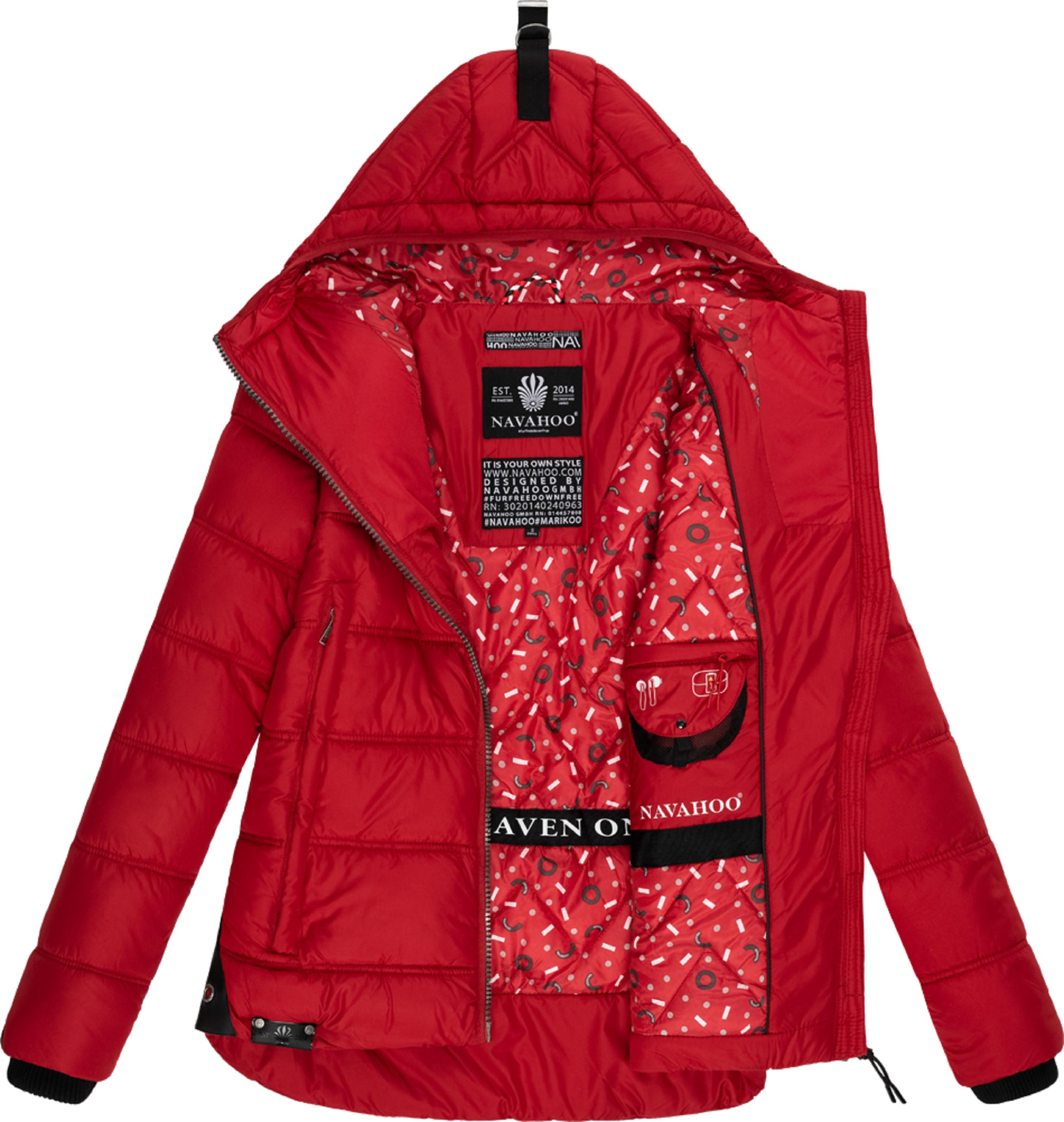 Winter Steppjacke mit Kapuze "Renesmee" Red