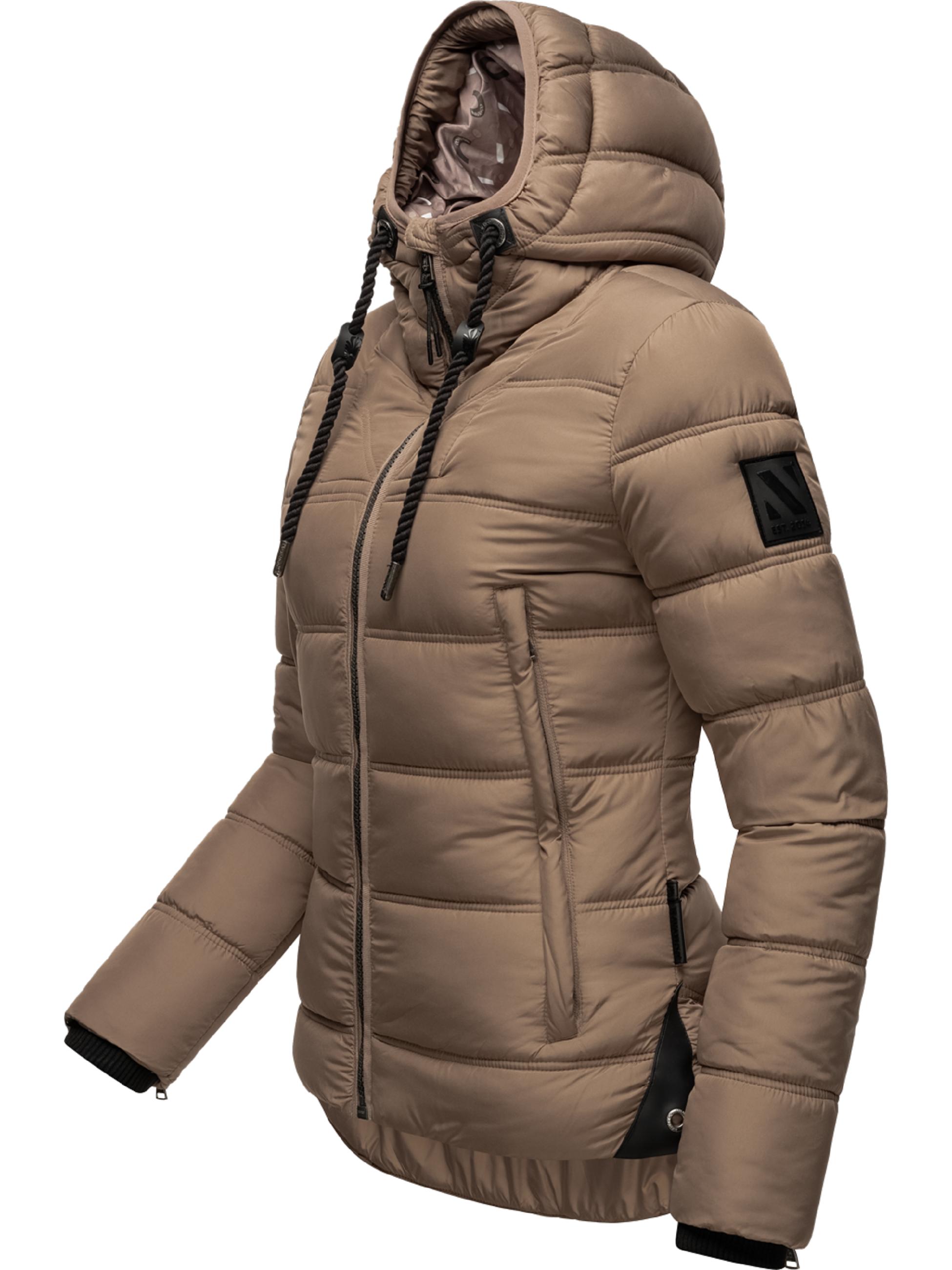 Winter Steppjacke mit Kapuze "Renesmee" Taupe