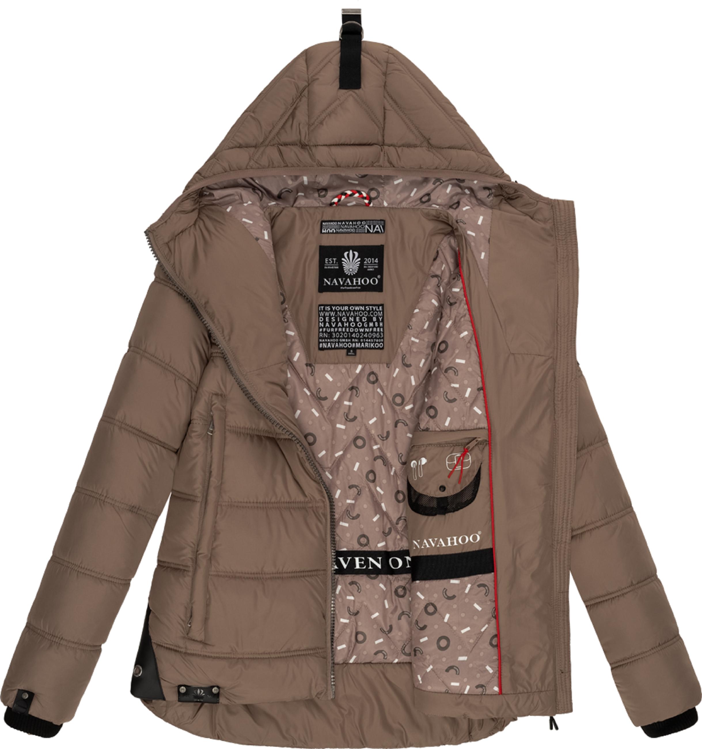 Winter Steppjacke mit Kapuze "Renesmee" Taupe