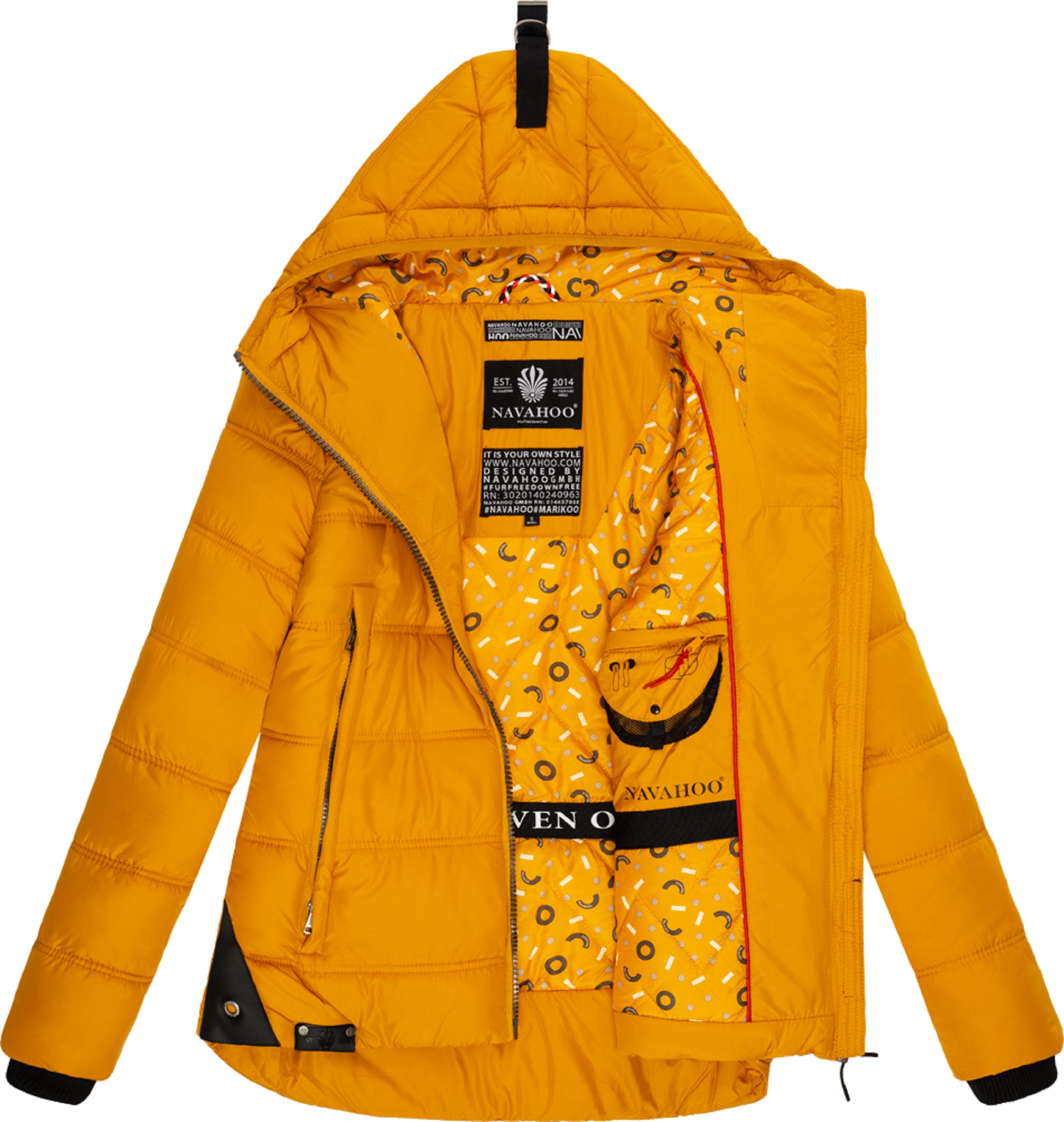 Winter Steppjacke mit Kapuze "Renesmee" Yellow