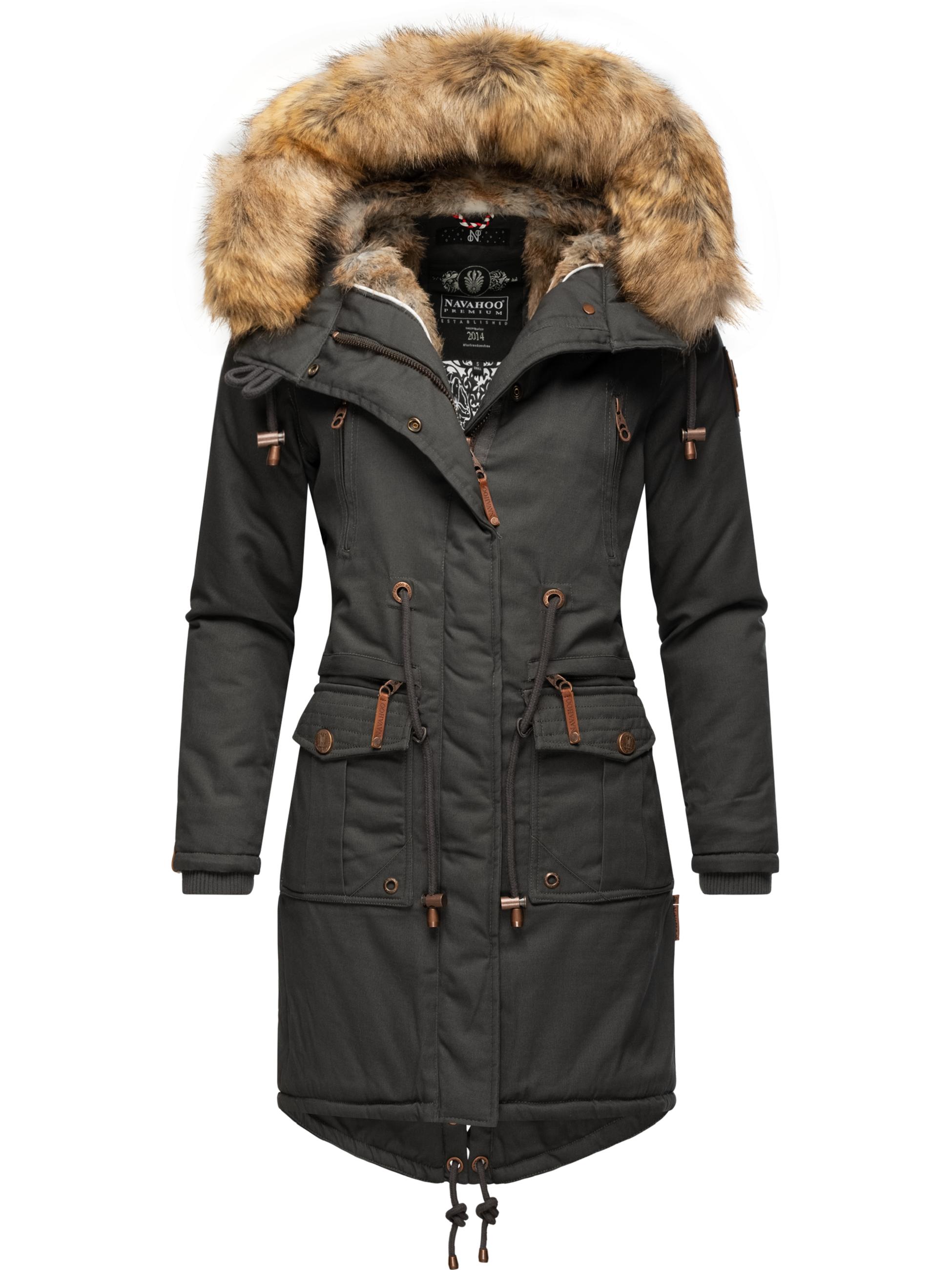 Winterparka mit abnehmbarem Kunstfell "Rosinchen" Anthracite