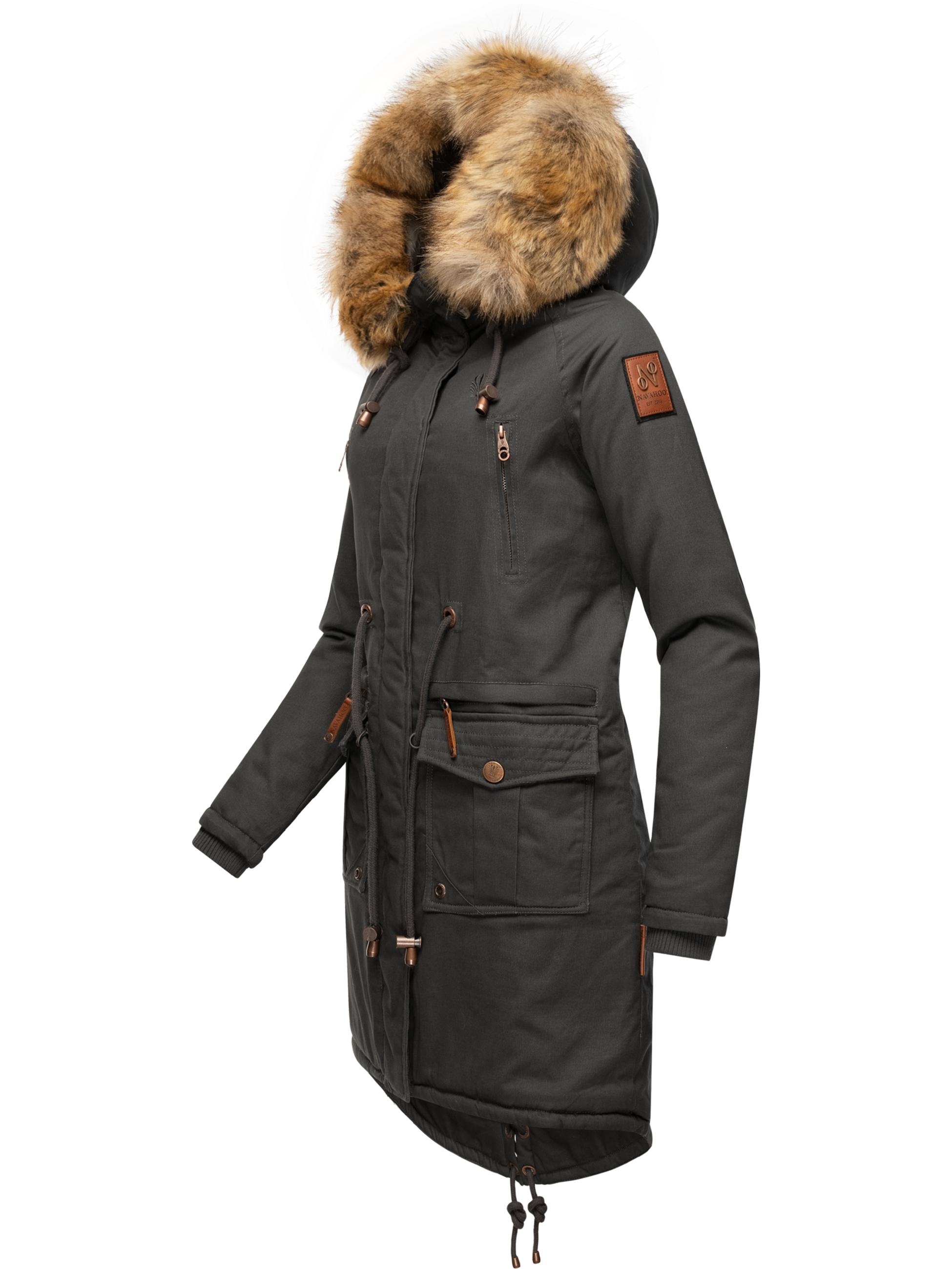 Winterparka mit abnehmbarem Kunstfell "Rosinchen" Anthracite