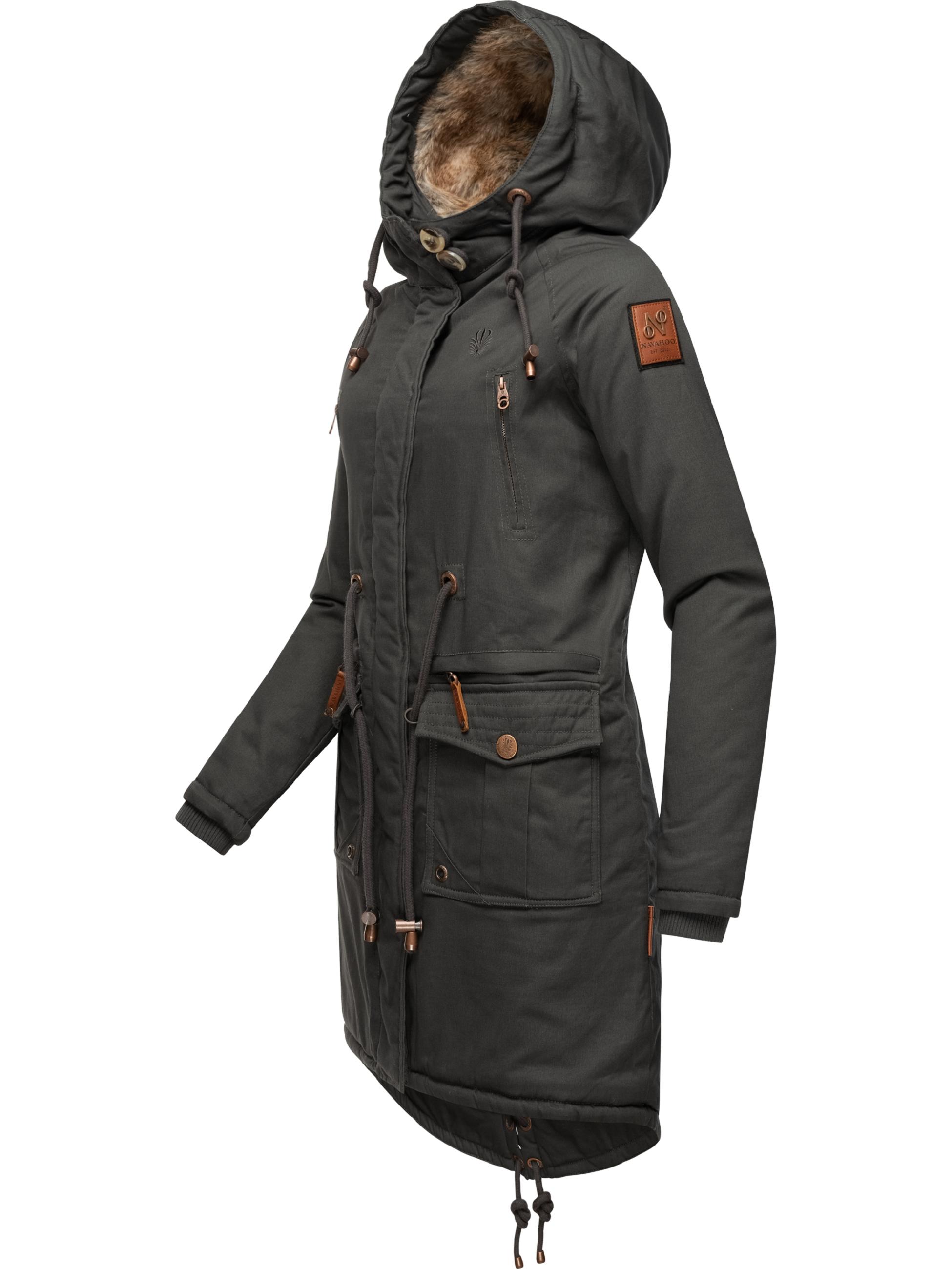 Winterparka mit abnehmbarem Kunstfell "Rosinchen" Anthracite