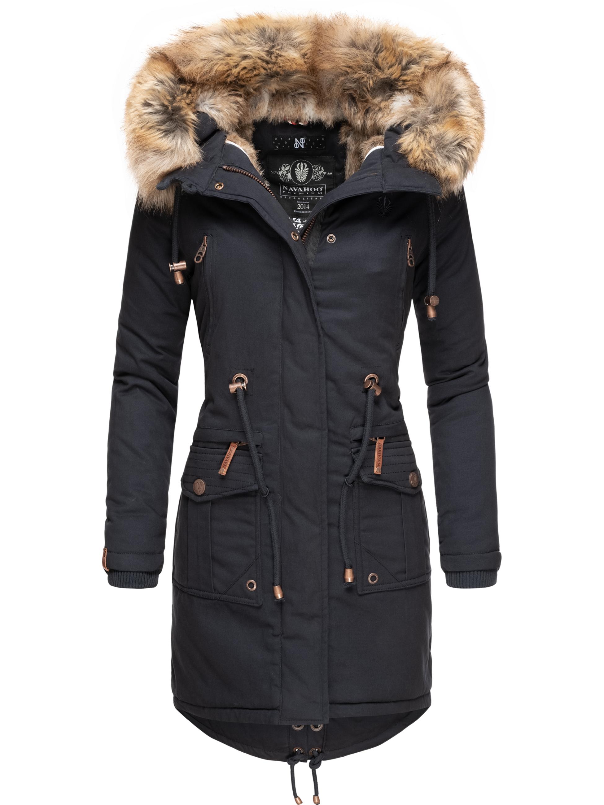 Winterparka mit abnehmbarem Kunstfell "Rosinchen" Blau