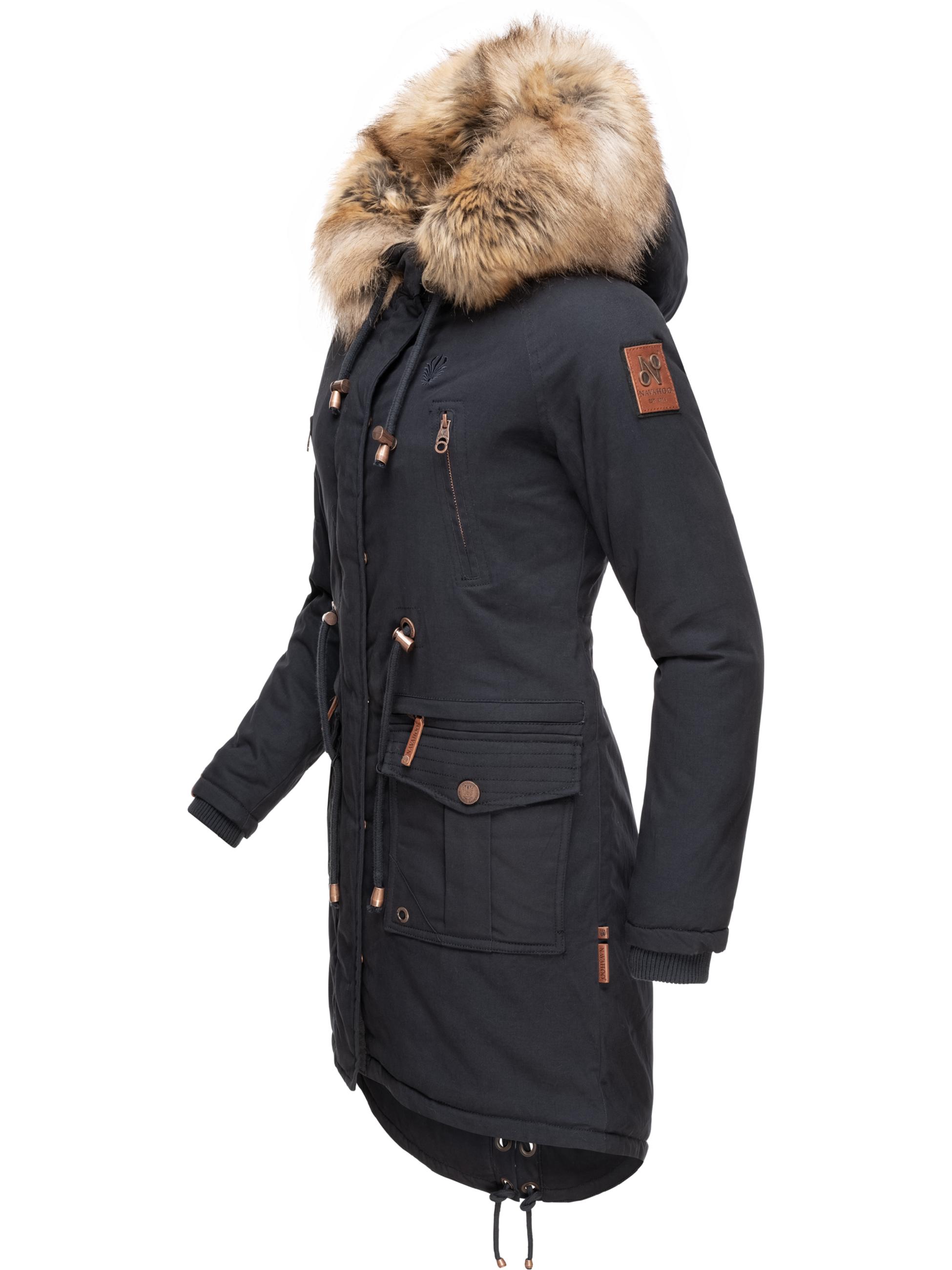 Winterparka mit abnehmbarem Kunstfell "Rosinchen" Blau