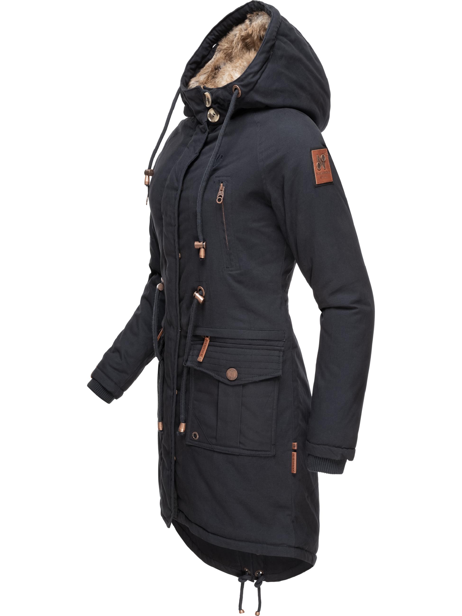 Winterparka mit abnehmbarem Kunstfell "Rosinchen" Blau