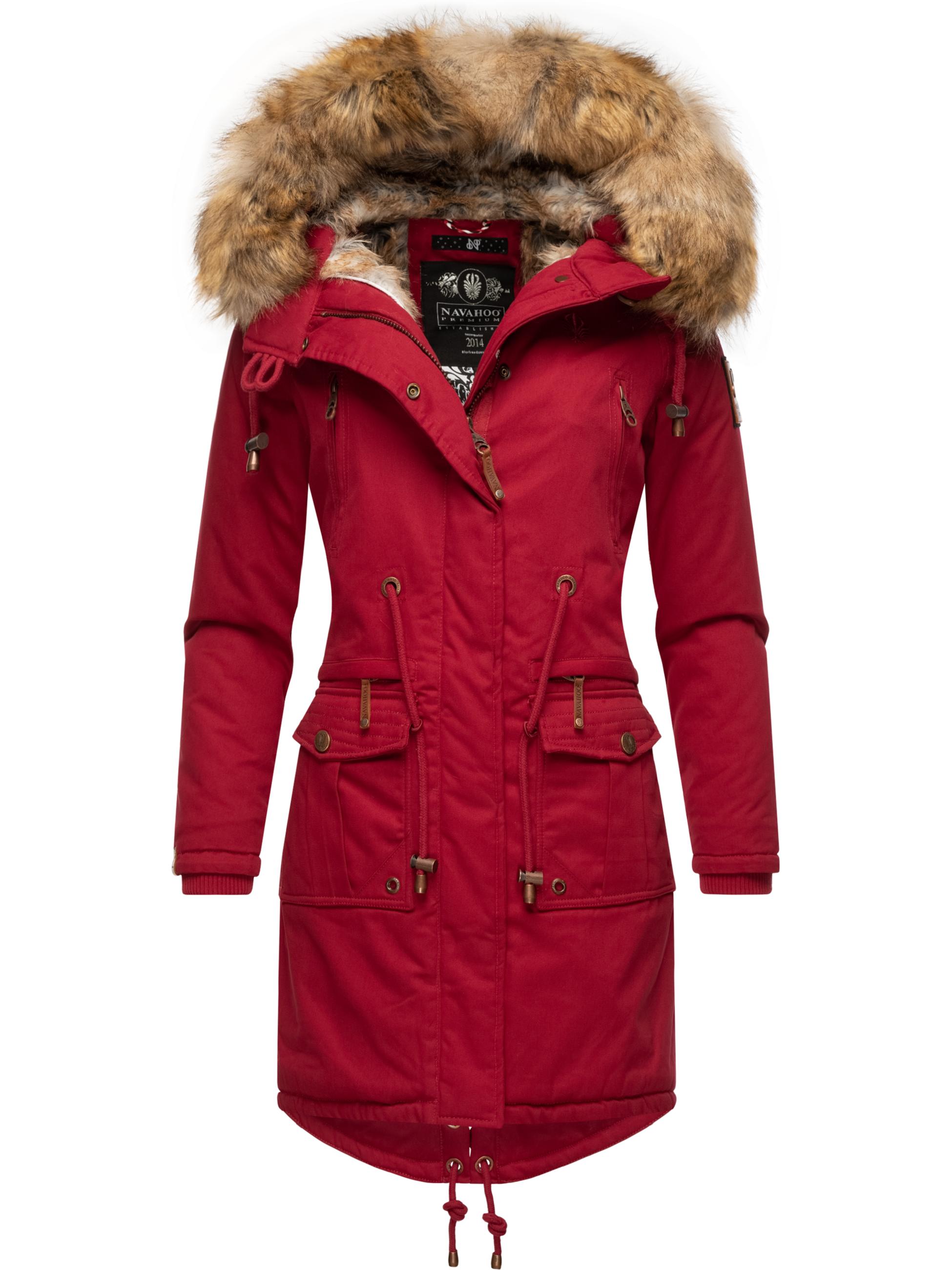 Winterparka mit abnehmbarem Kunstfell "Rosinchen" Blood Red