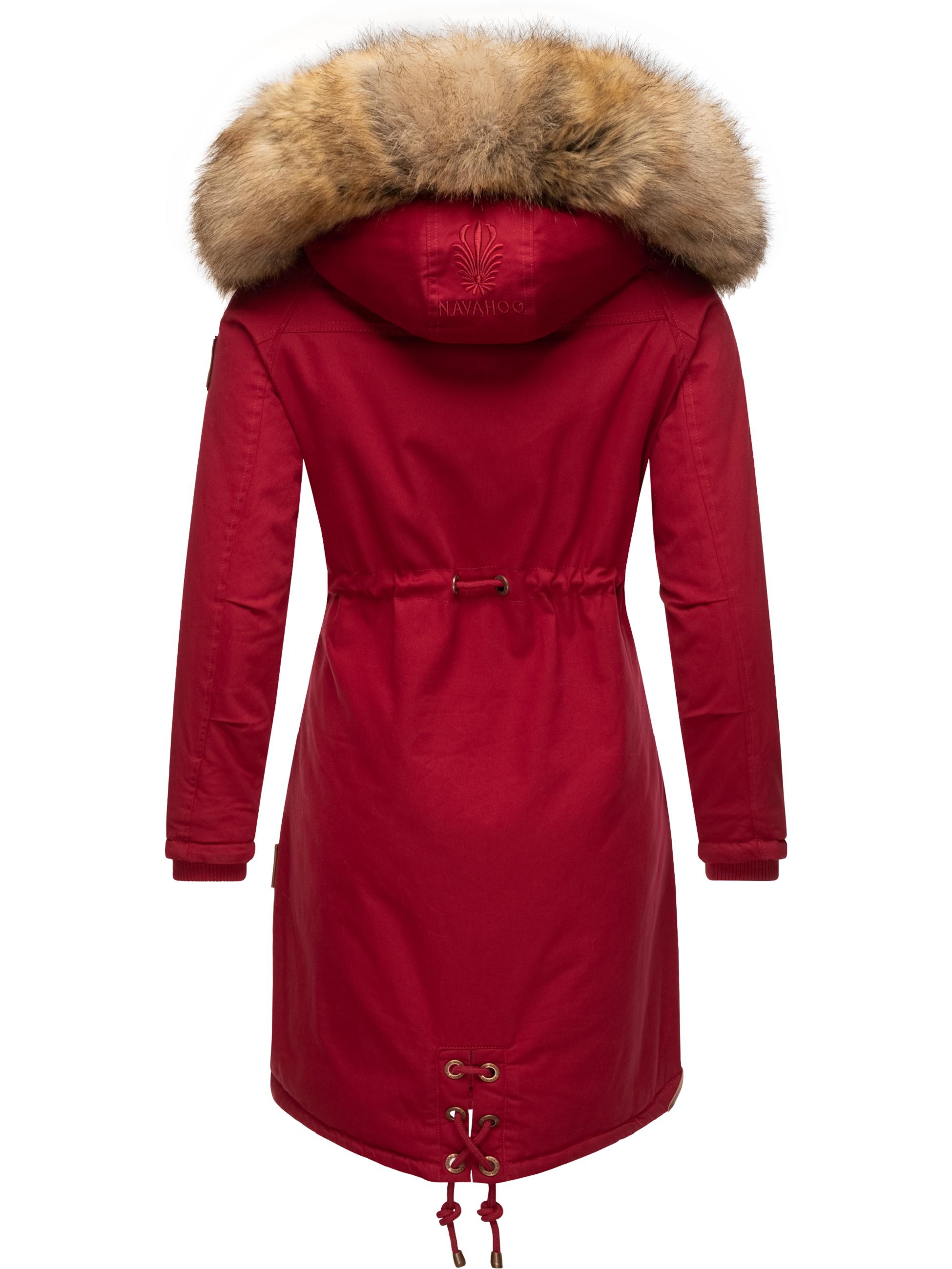 Winterparka mit abnehmbarem Kunstfell "Rosinchen" Blood Red