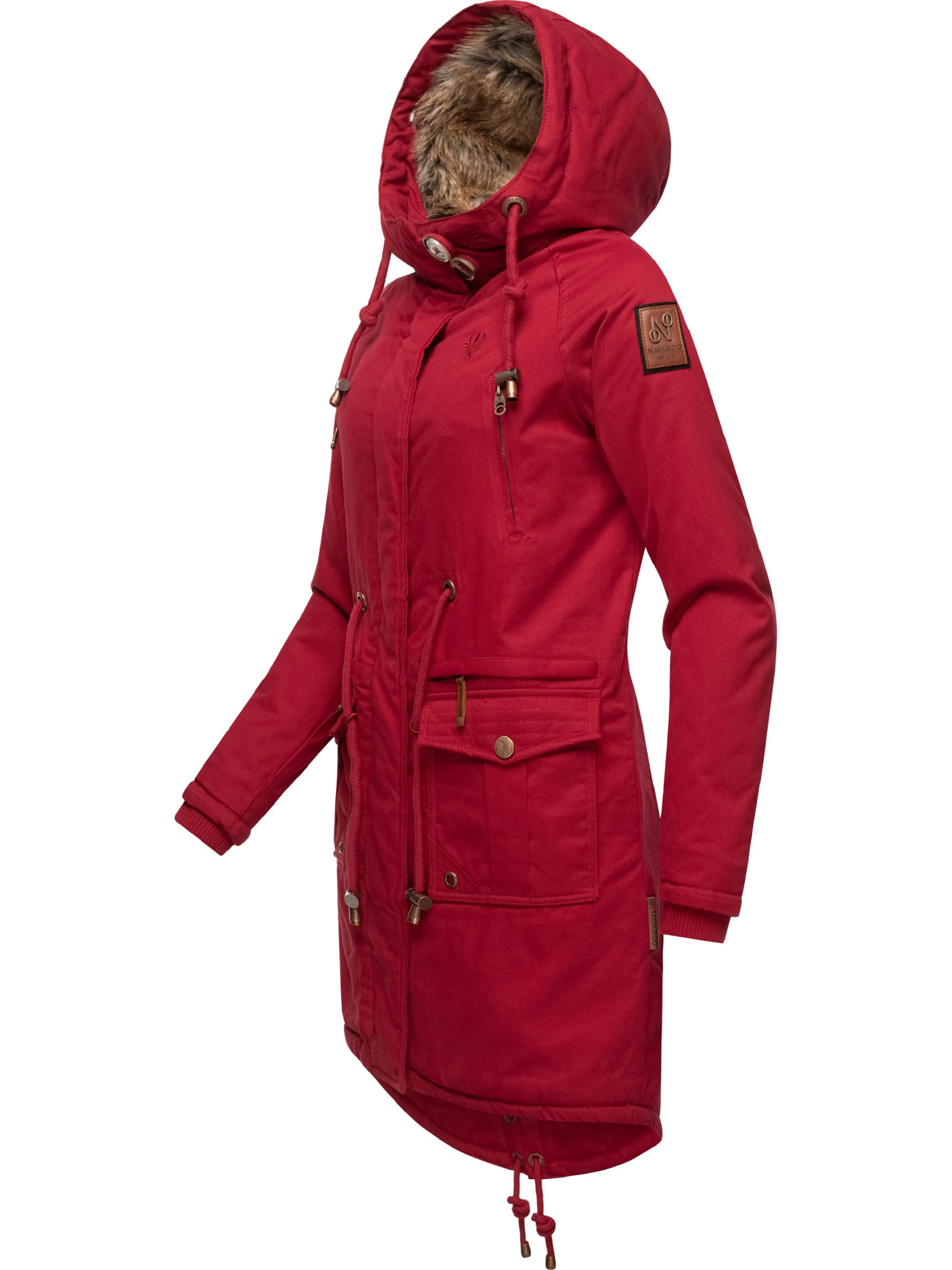 Winterparka mit abnehmbarem Kunstfell "Rosinchen" Blood Red