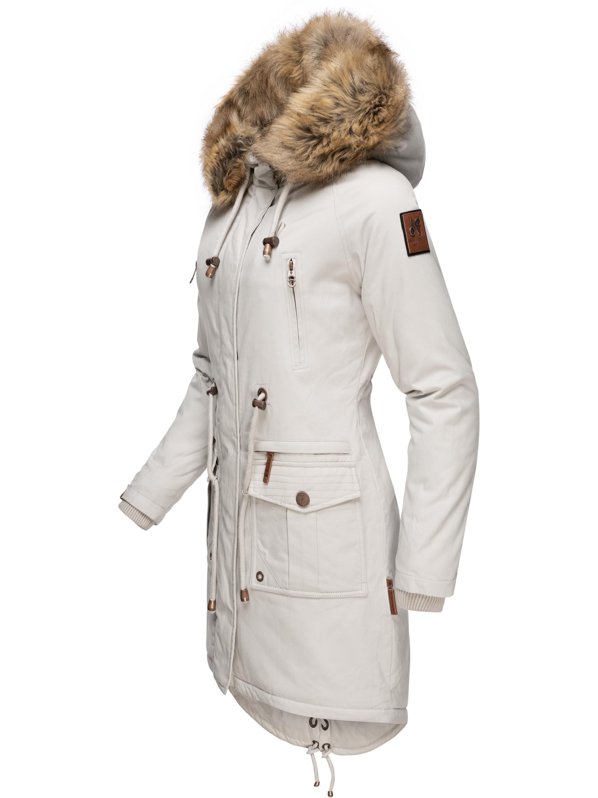 Winterparka mit abnehmbarem Kunstfell "Rosinchen" Grau