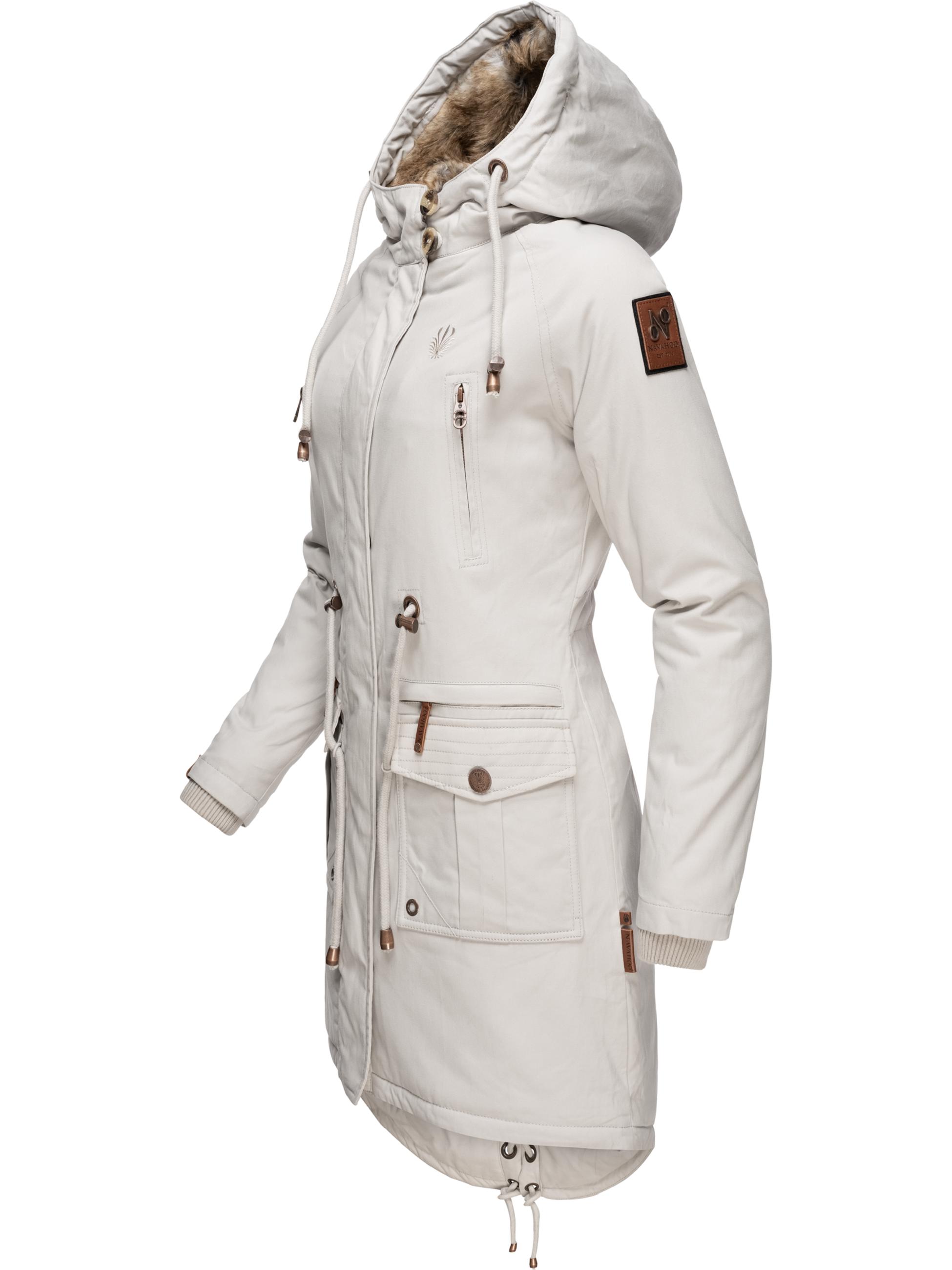 Winterparka mit abnehmbarem Kunstfell "Rosinchen" Grau