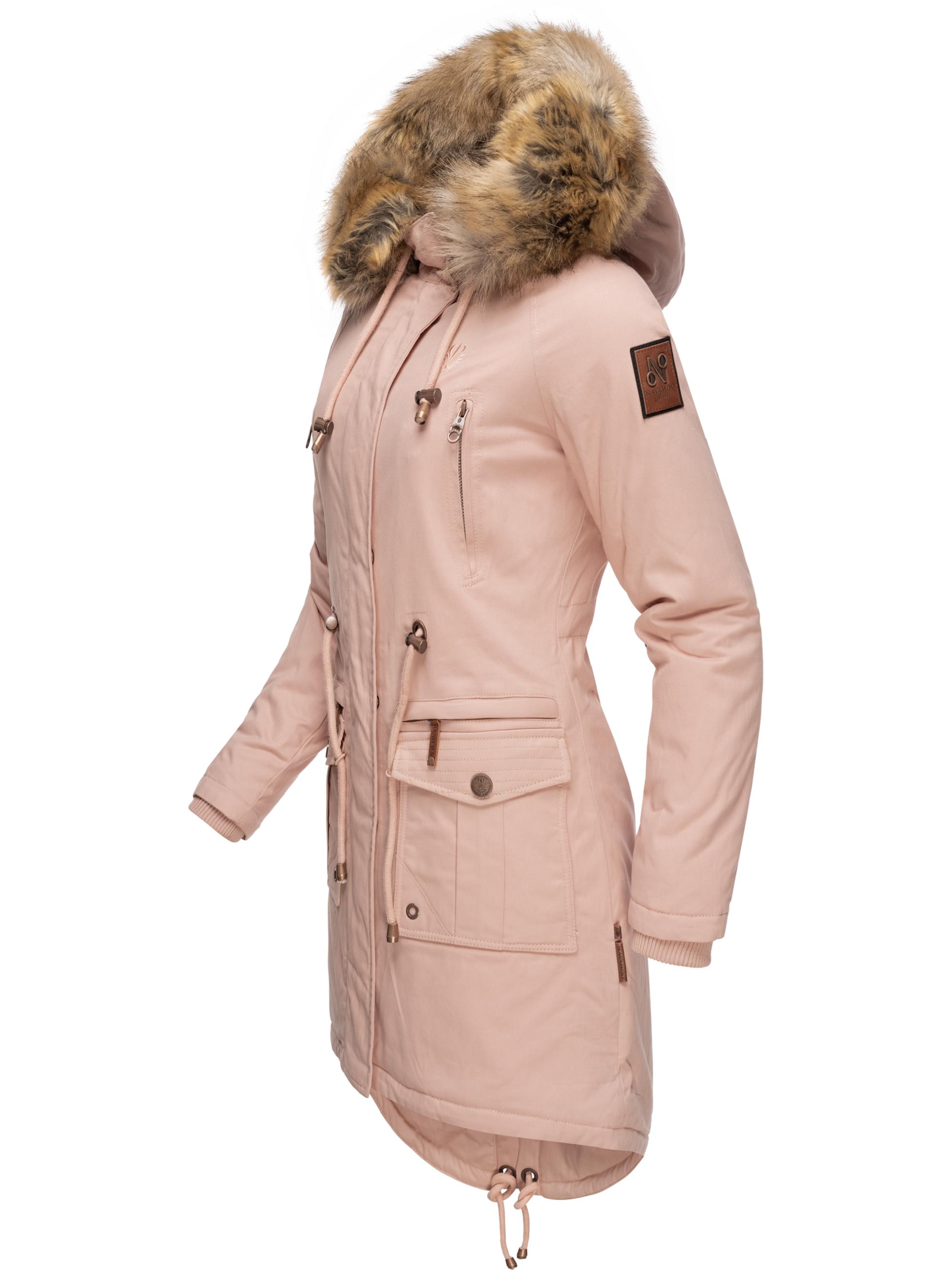 Winterparka mit abnehmbarem Kunstfell "Rosinchen" Rosa