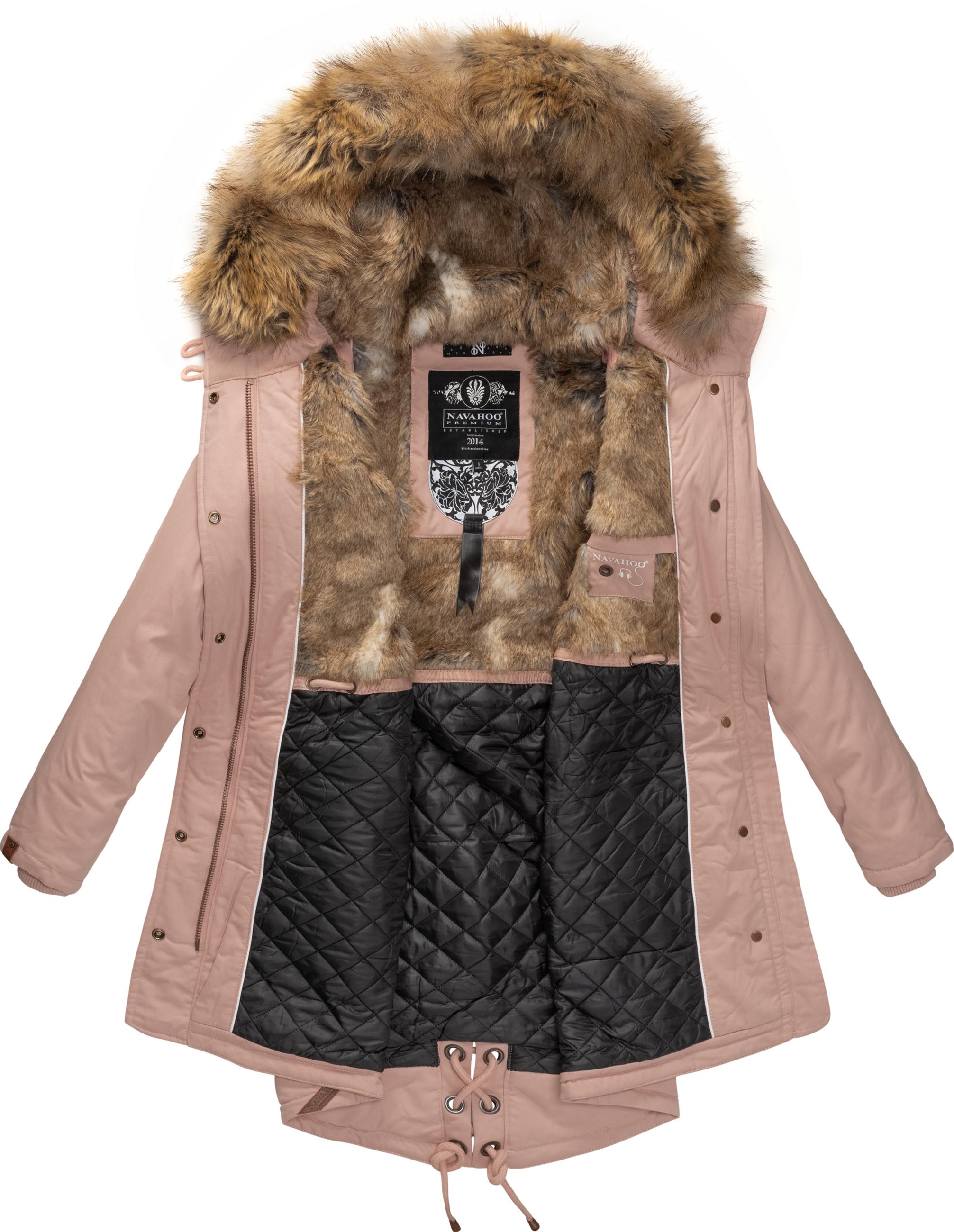 Winterparka mit abnehmbarem Kunstfell "Rosinchen" Rosa