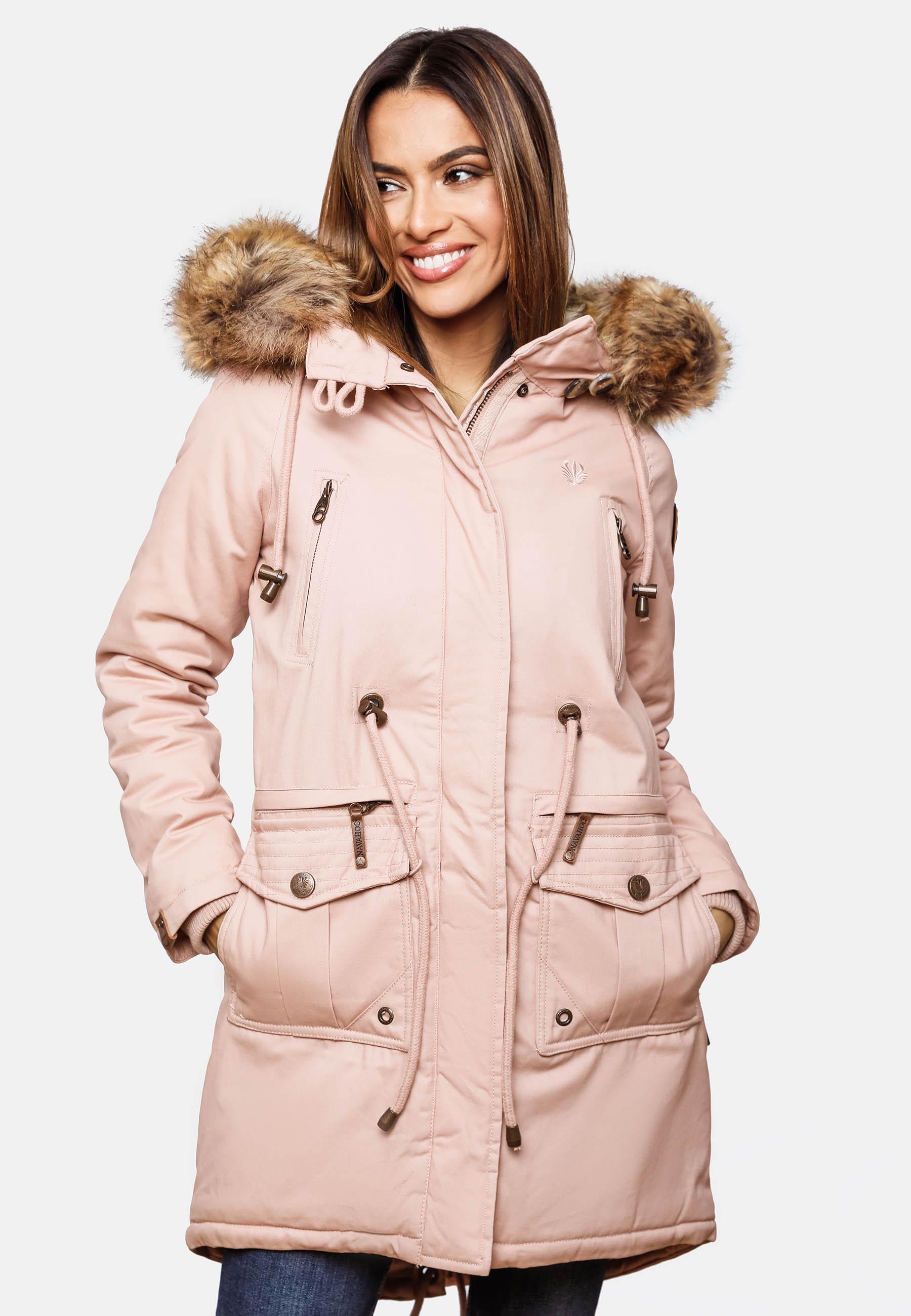 Winterparka mit abnehmbarem Kunstfell "Rosinchen" Rosa