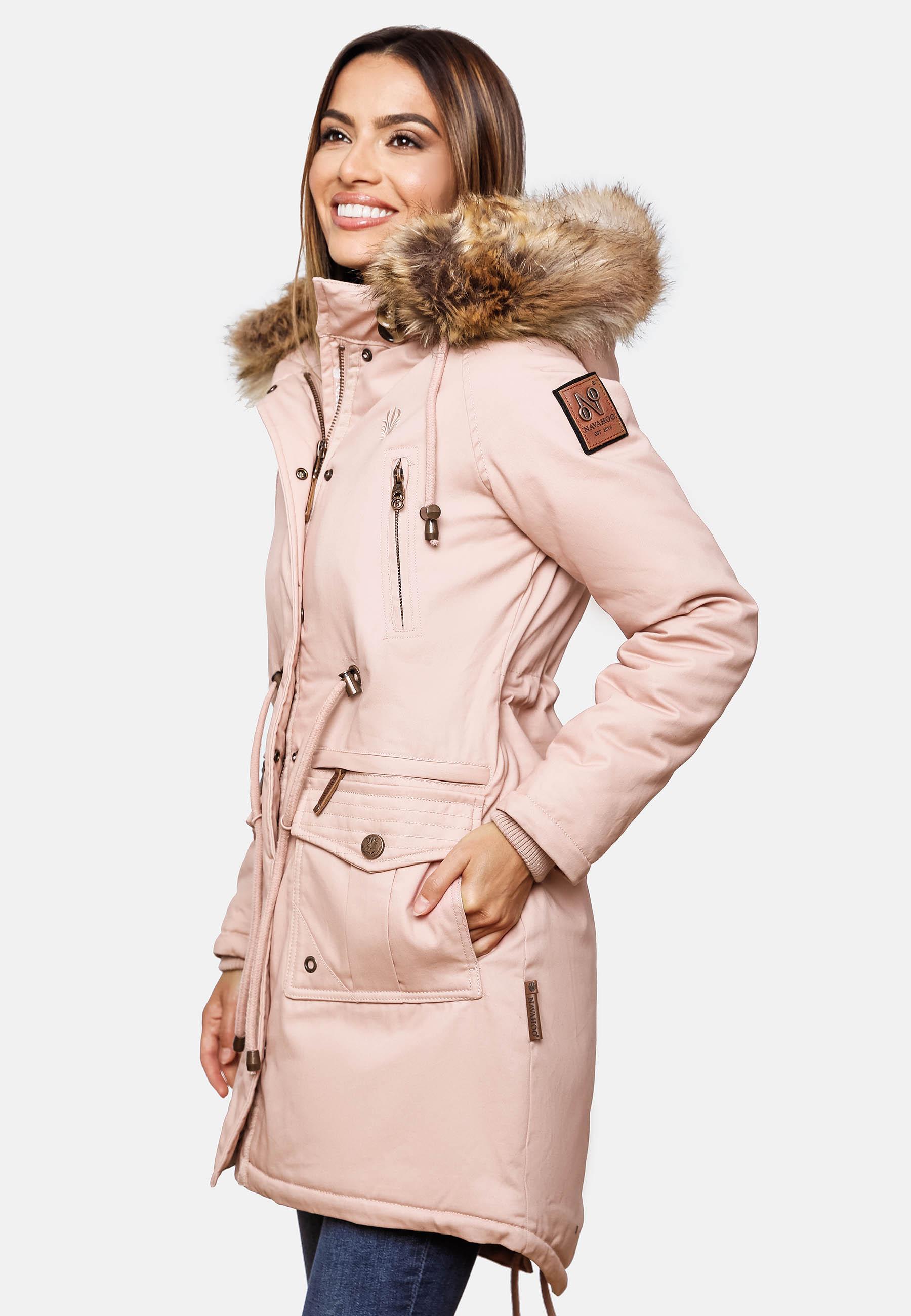 Winterparka mit abnehmbarem Kunstfell "Rosinchen" Rosa