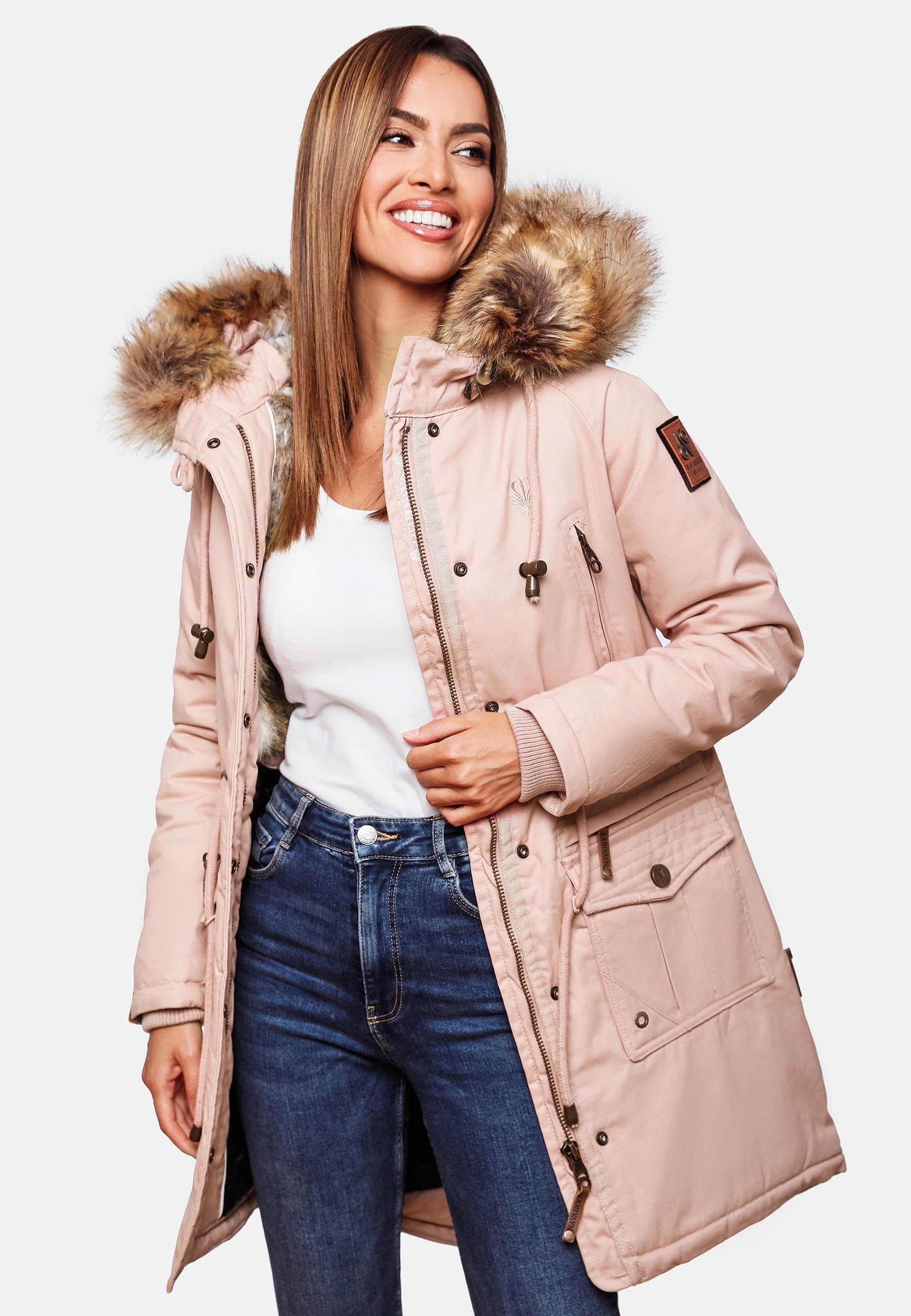 Winterparka mit abnehmbarem Kunstfell "Rosinchen" Rosa