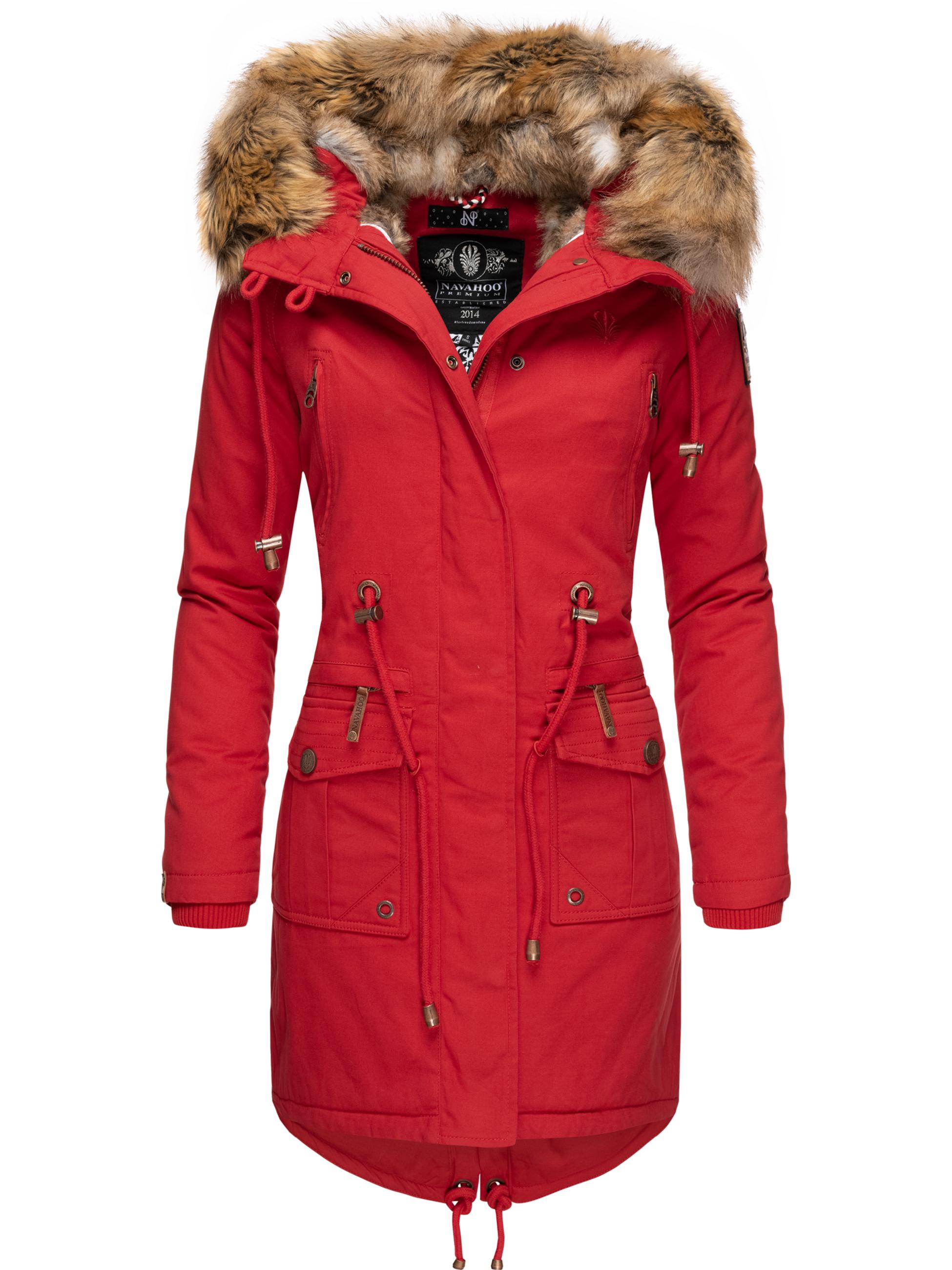 Winterparka mit abnehmbarem Kunstfell "Rosinchen" Rot