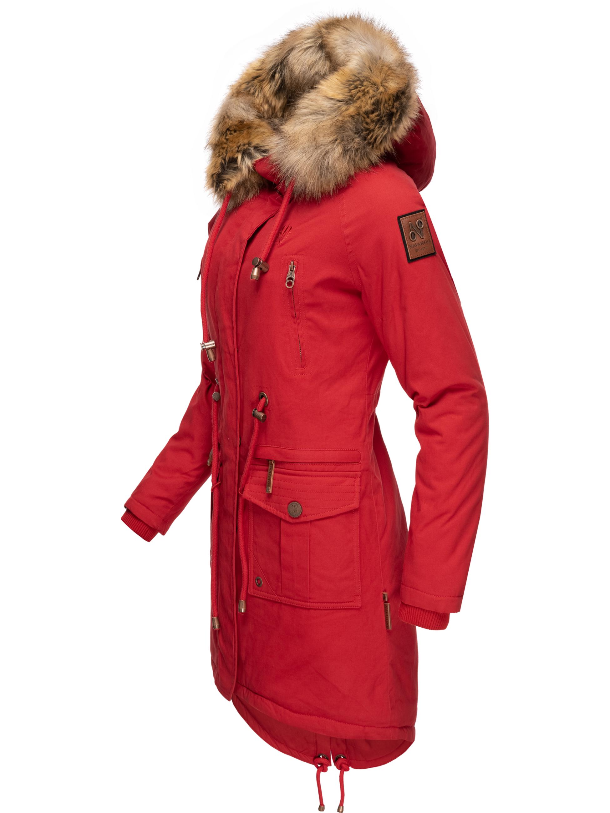 Winterparka mit abnehmbarem Kunstfell "Rosinchen" Rot