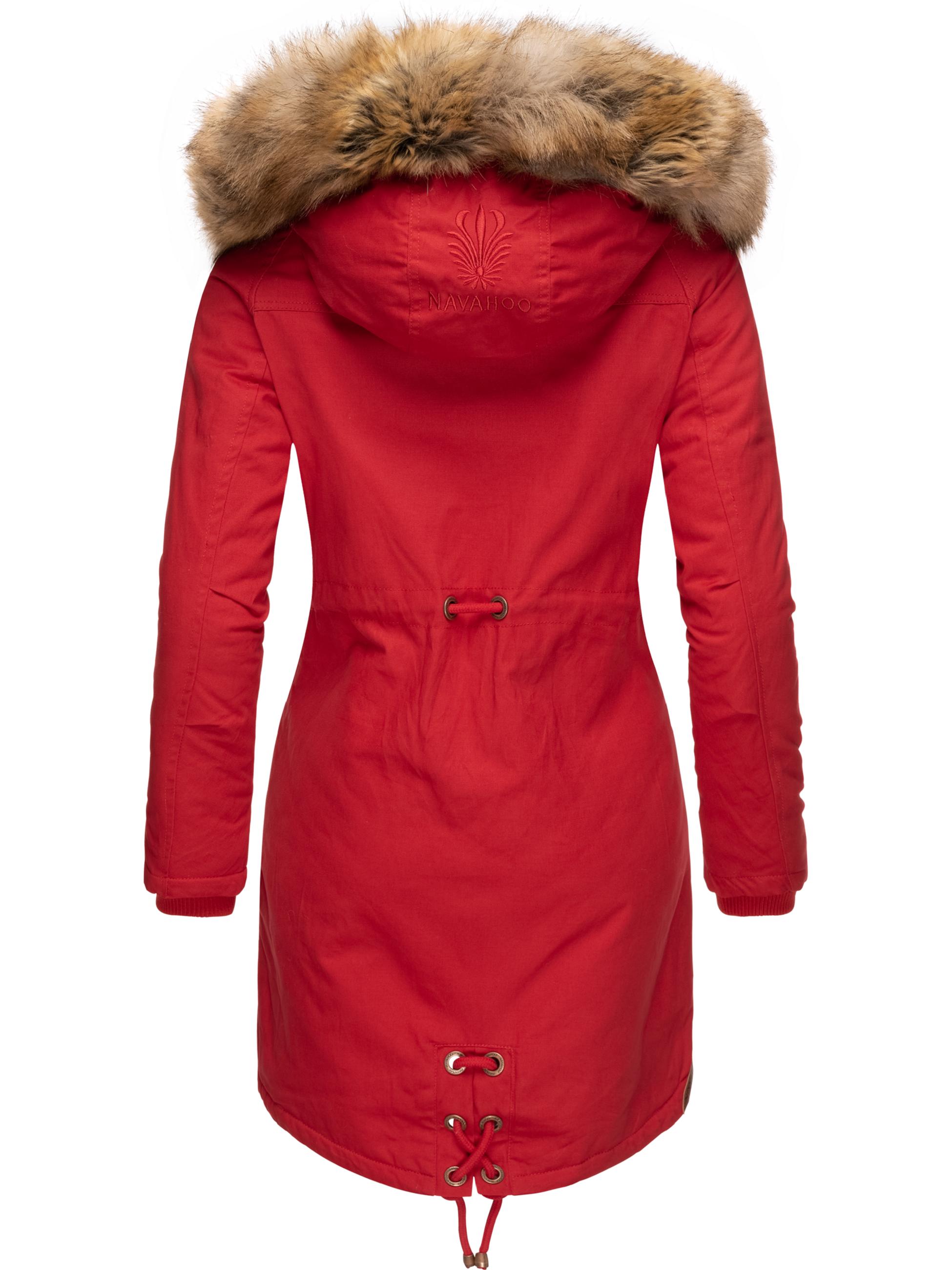 Winterparka mit abnehmbarem Kunstfell "Rosinchen" Rot