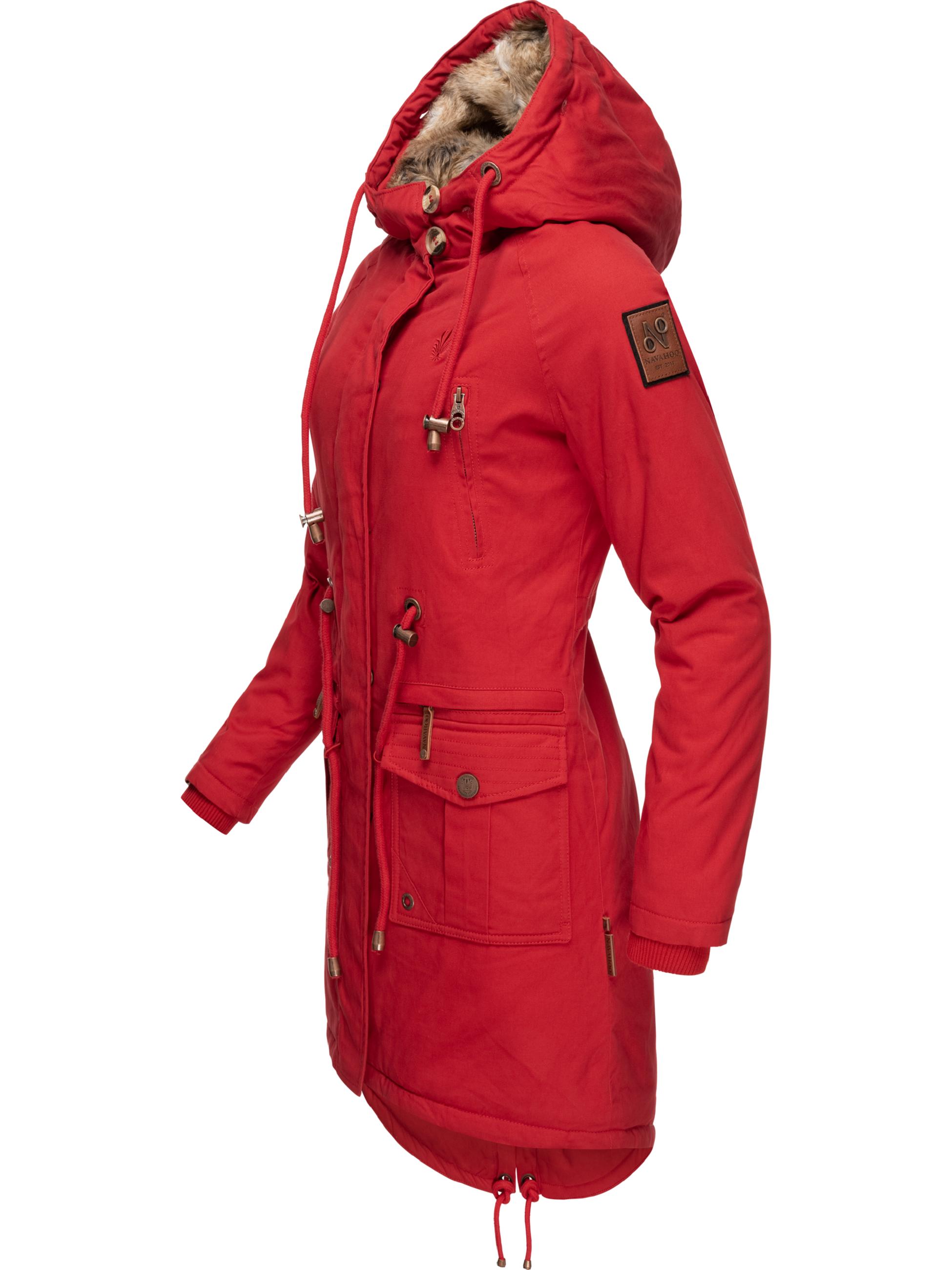 Winterparka mit abnehmbarem Kunstfell "Rosinchen" Rot