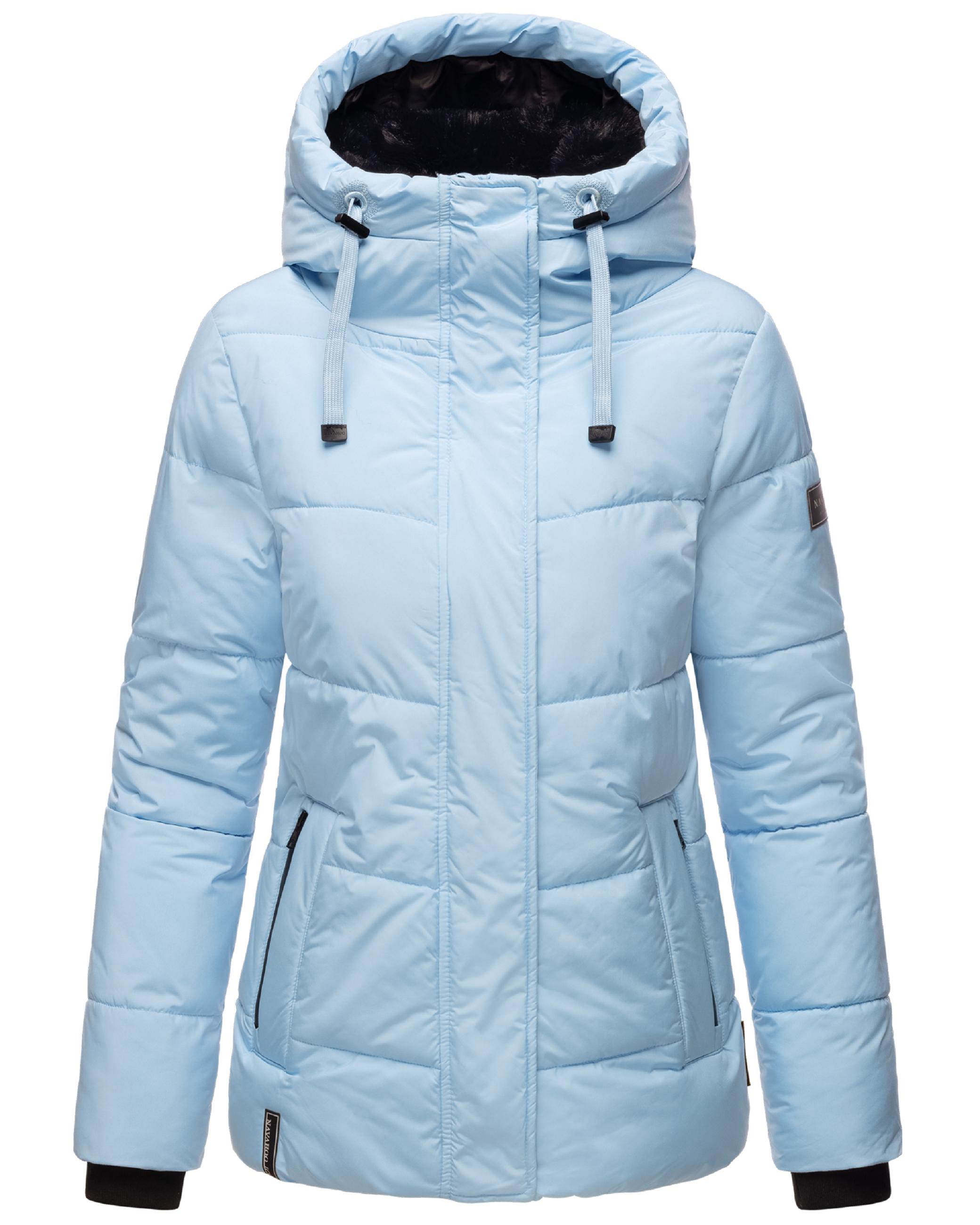 Warme gesteppte Winterjacke mit Kapuze "Sag ja XIV" Baby Blue