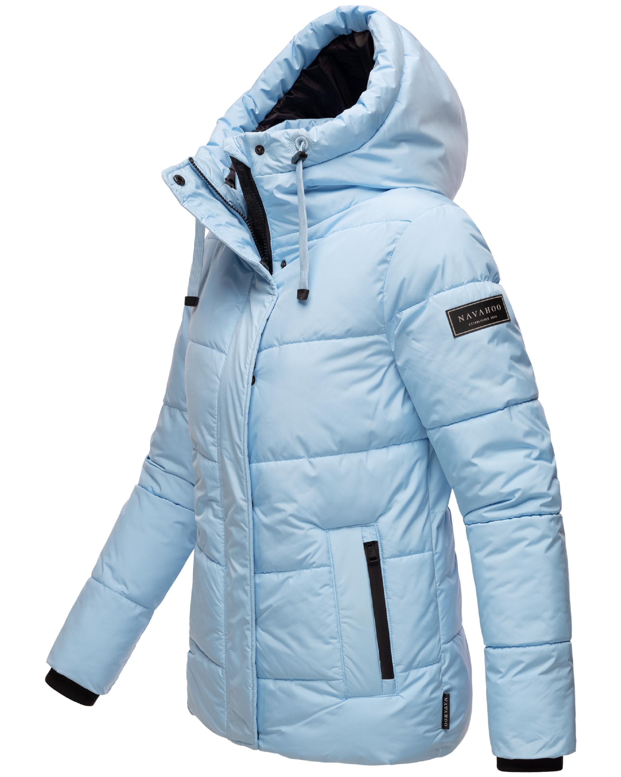 Warme gesteppte Winterjacke mit Kapuze "Sag ja XIV" Baby Blue